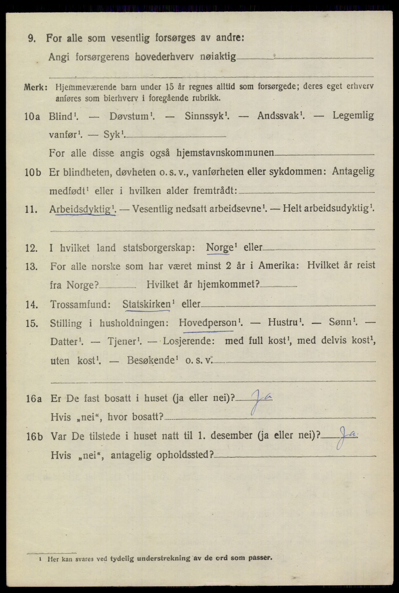 SAKO, 1920 census for Sannidal, 1920, p. 3320