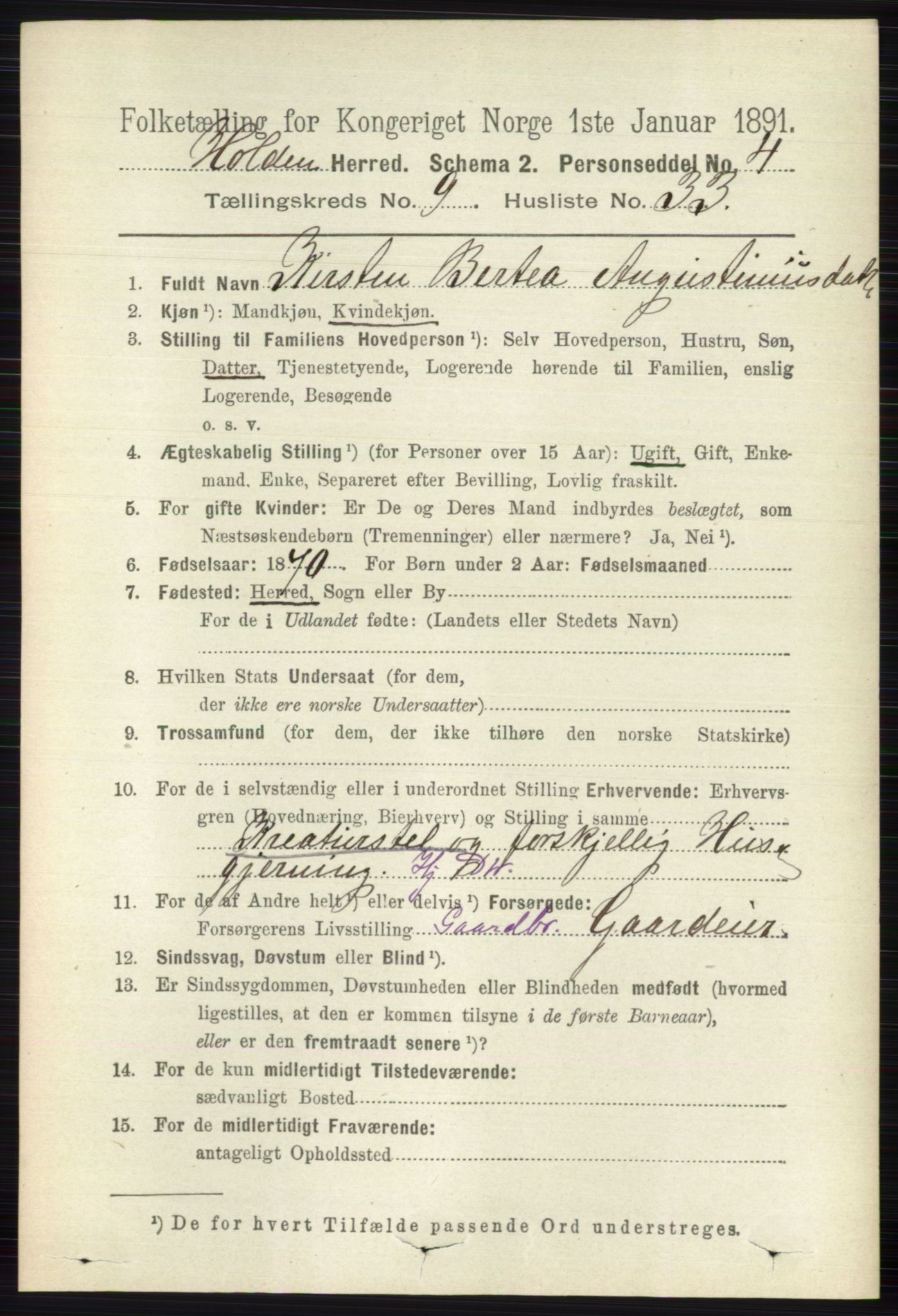 RA, 1891 census for 0819 Holla, 1891, p. 4248