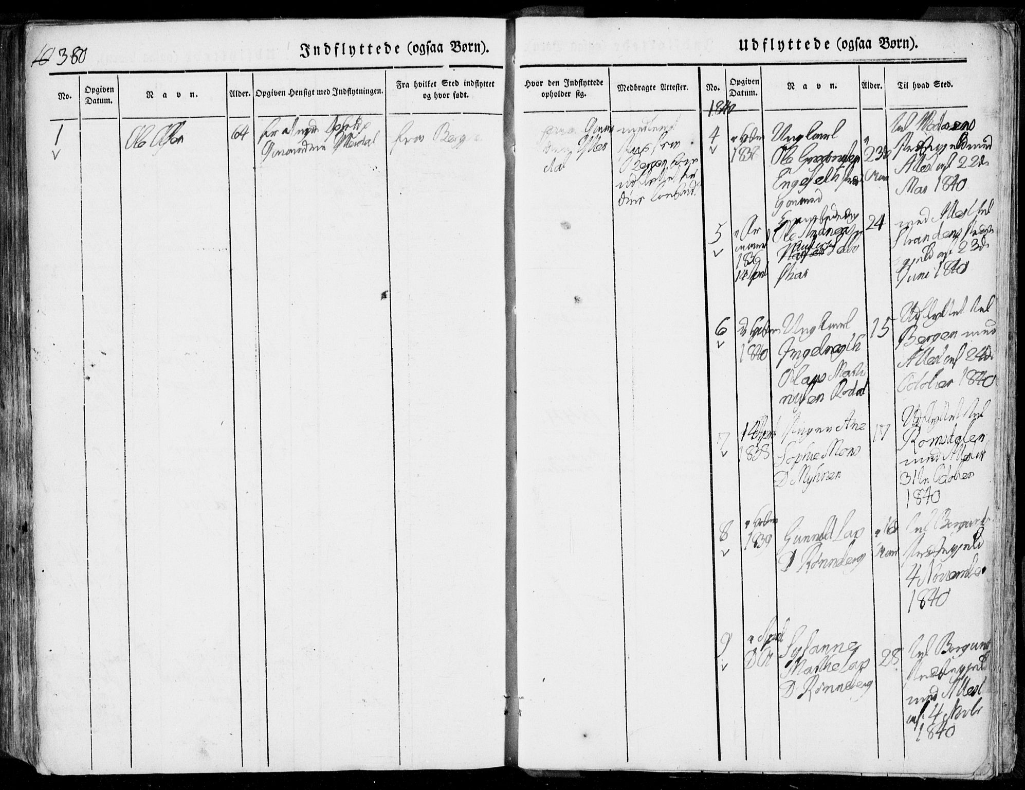 Ministerialprotokoller, klokkerbøker og fødselsregistre - Møre og Romsdal, SAT/A-1454/519/L0248: Parish register (official) no. 519A07, 1829-1860, p. 380