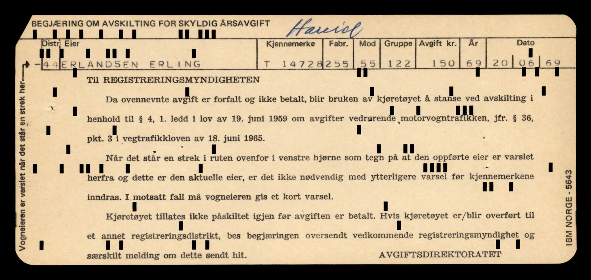 Møre og Romsdal vegkontor - Ålesund trafikkstasjon, AV/SAT-A-4099/F/Fe/L0048: Registreringskort for kjøretøy T 14721 - T 14863, 1927-1998, p. 107