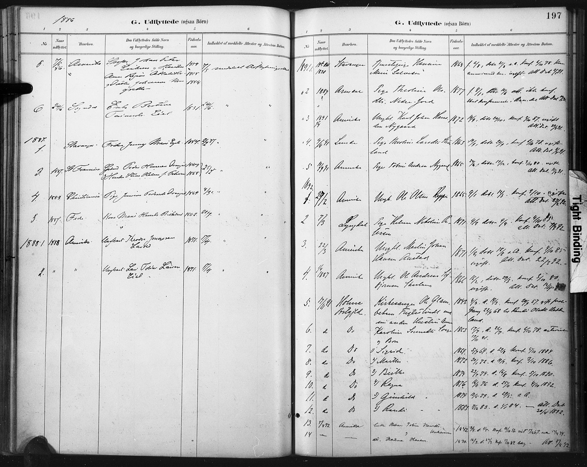 Flekkefjord sokneprestkontor, AV/SAK-1111-0012/F/Fa/Fac/L0008: Parish register (official) no. A 8, 1885-1898, p. 197