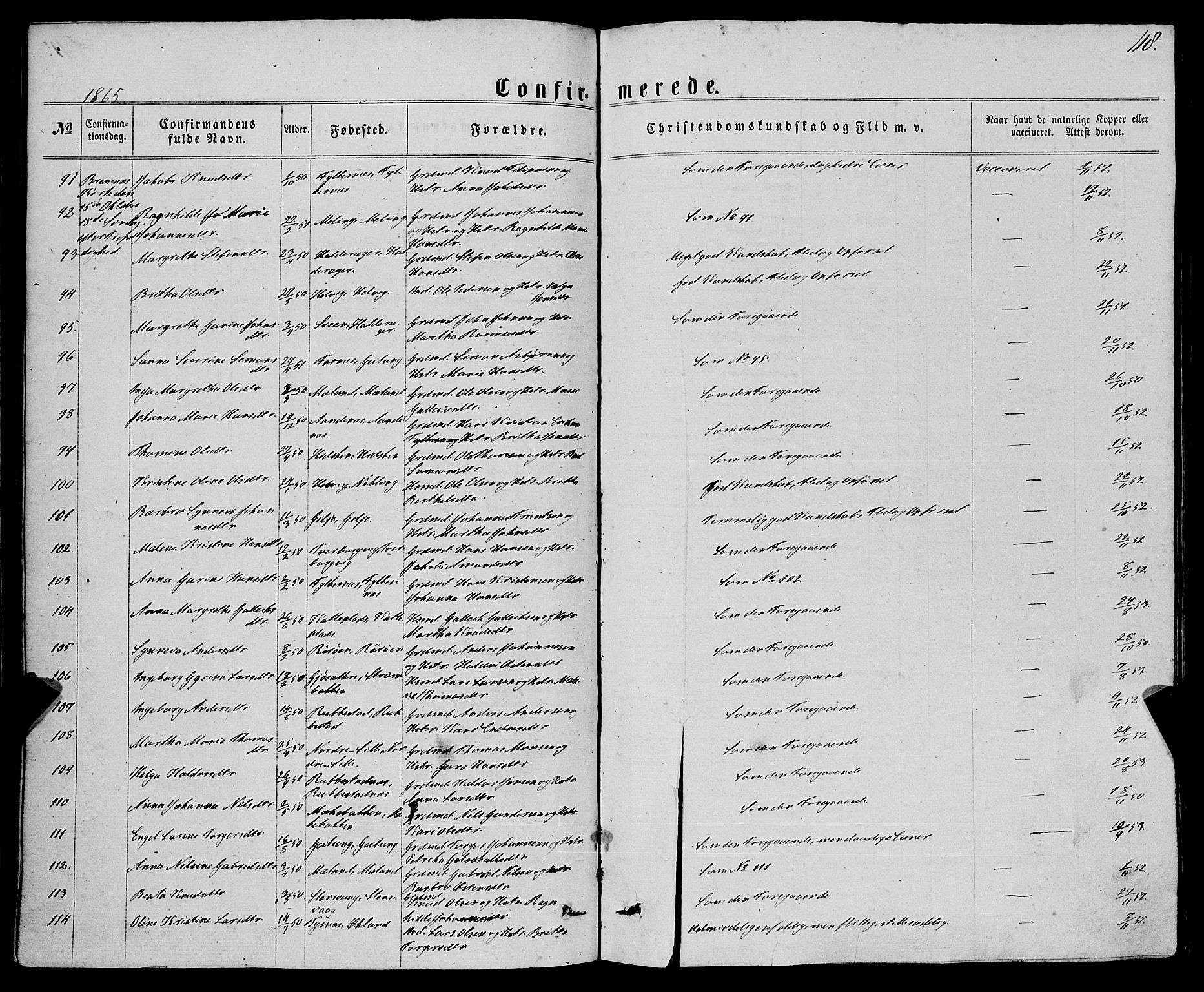 Finnås sokneprestembete, SAB/A-99925/H/Ha/Haa/Haaa/L0008: Parish register (official) no. A 8, 1863-1872, p. 118
