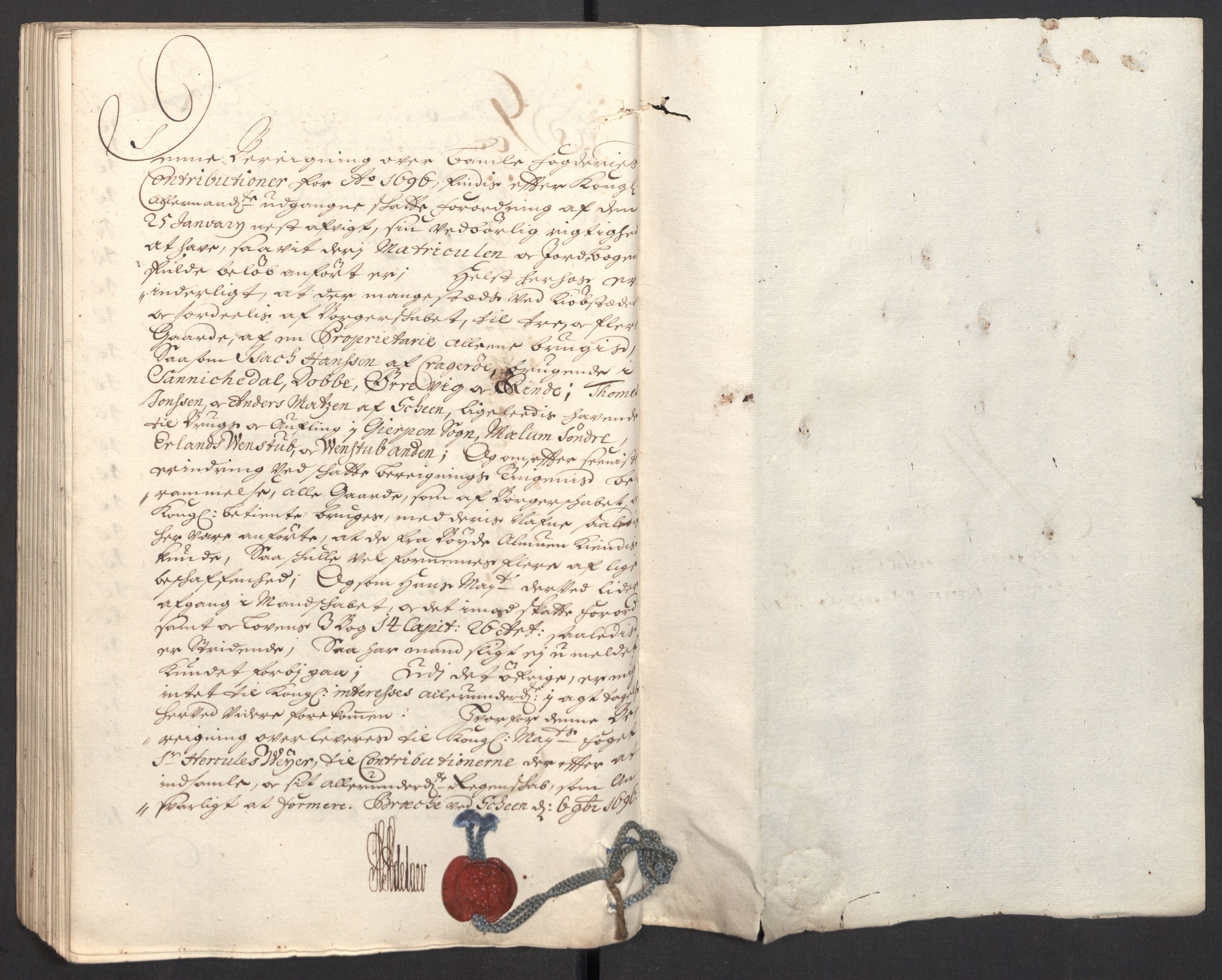 Rentekammeret inntil 1814, Reviderte regnskaper, Fogderegnskap, RA/EA-4092/R36/L2095: Fogderegnskap Øvre og Nedre Telemark og Bamble, 1696, p. 137