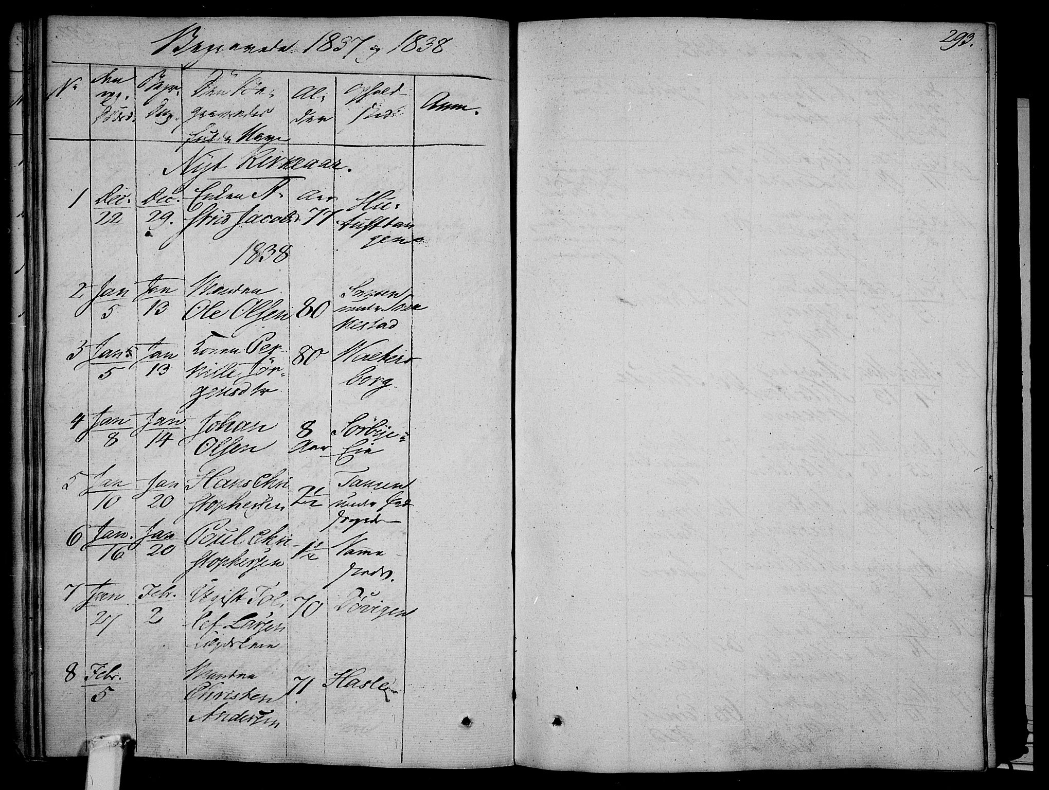 Våle kirkebøker, SAKO/A-334/F/Fa/L0008: Parish register (official) no. I 8, 1824-1844, p. 293