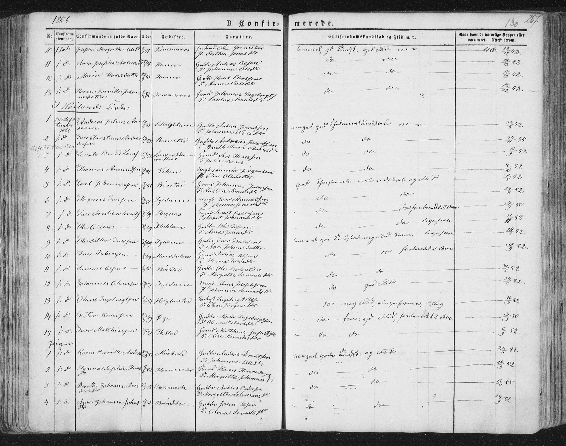 Ministerialprotokoller, klokkerbøker og fødselsregistre - Nord-Trøndelag, SAT/A-1458/758/L0513: Parish register (official) no. 758A02 /1, 1839-1868, p. 130