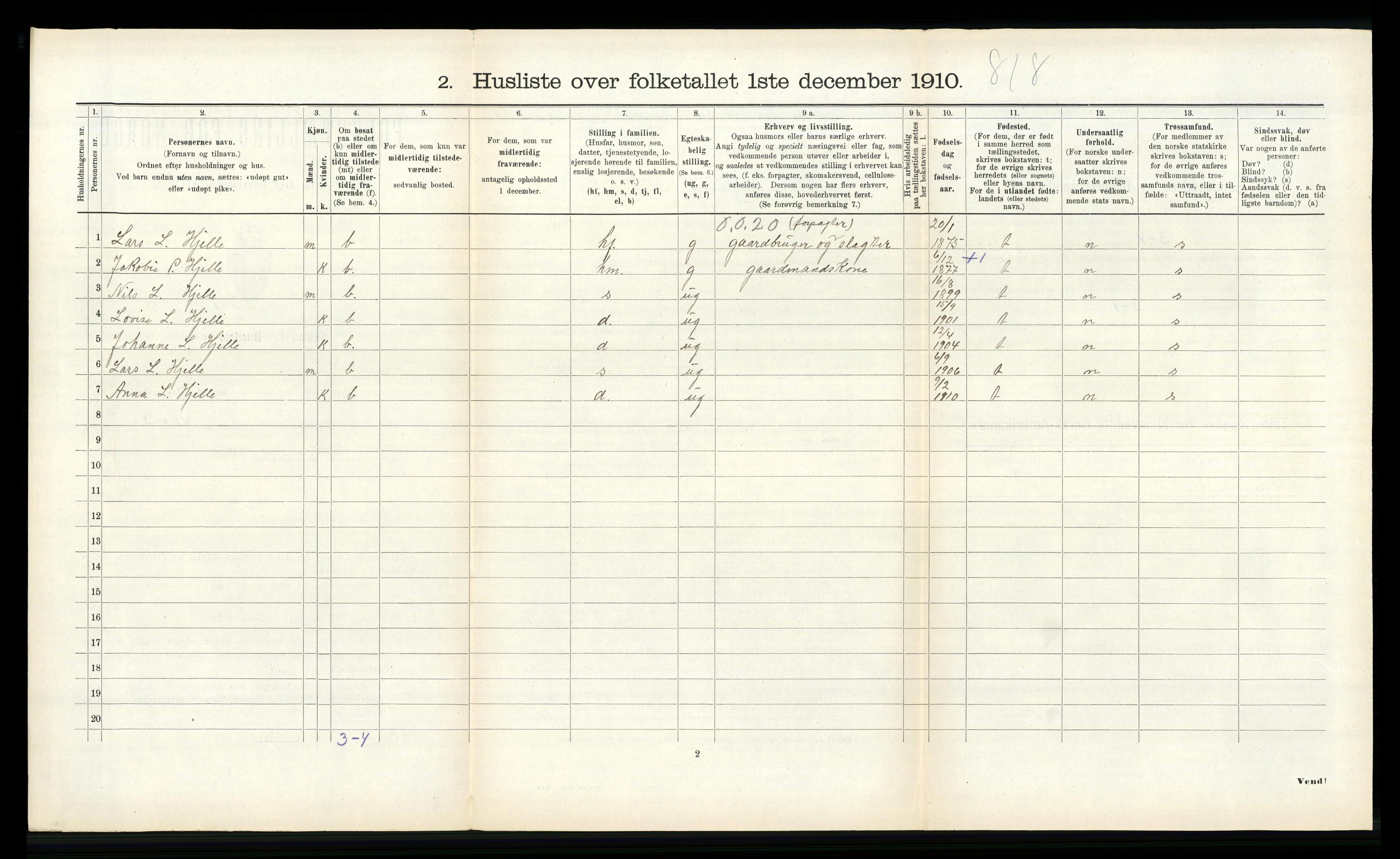 RA, 1910 census for Sykkylven, 1910, p. 346