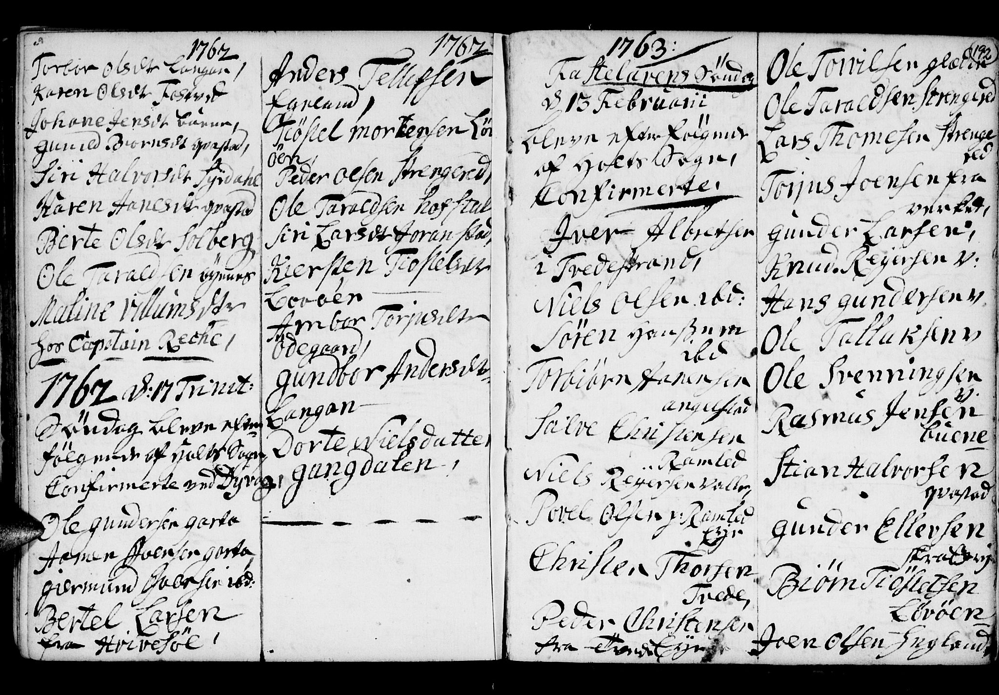Holt sokneprestkontor, SAK/1111-0021/F/Fb/L0005: Parish register (copy) no. B 5, 1746-1764, p. 192