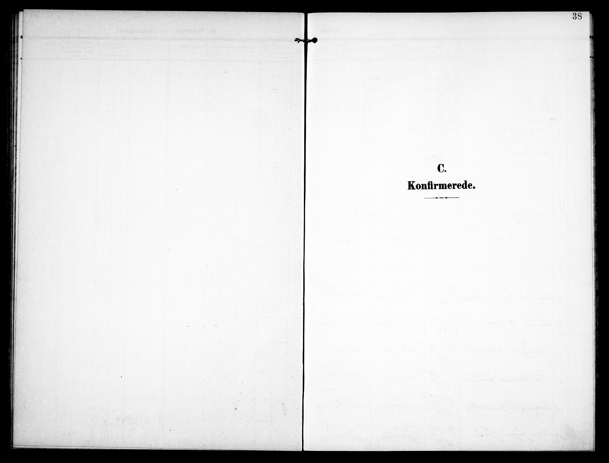 Fet prestekontor Kirkebøker, SAO/A-10370a/F/Fb/L0003: Parish register (official) no. II 3, 1905-1914, p. 38