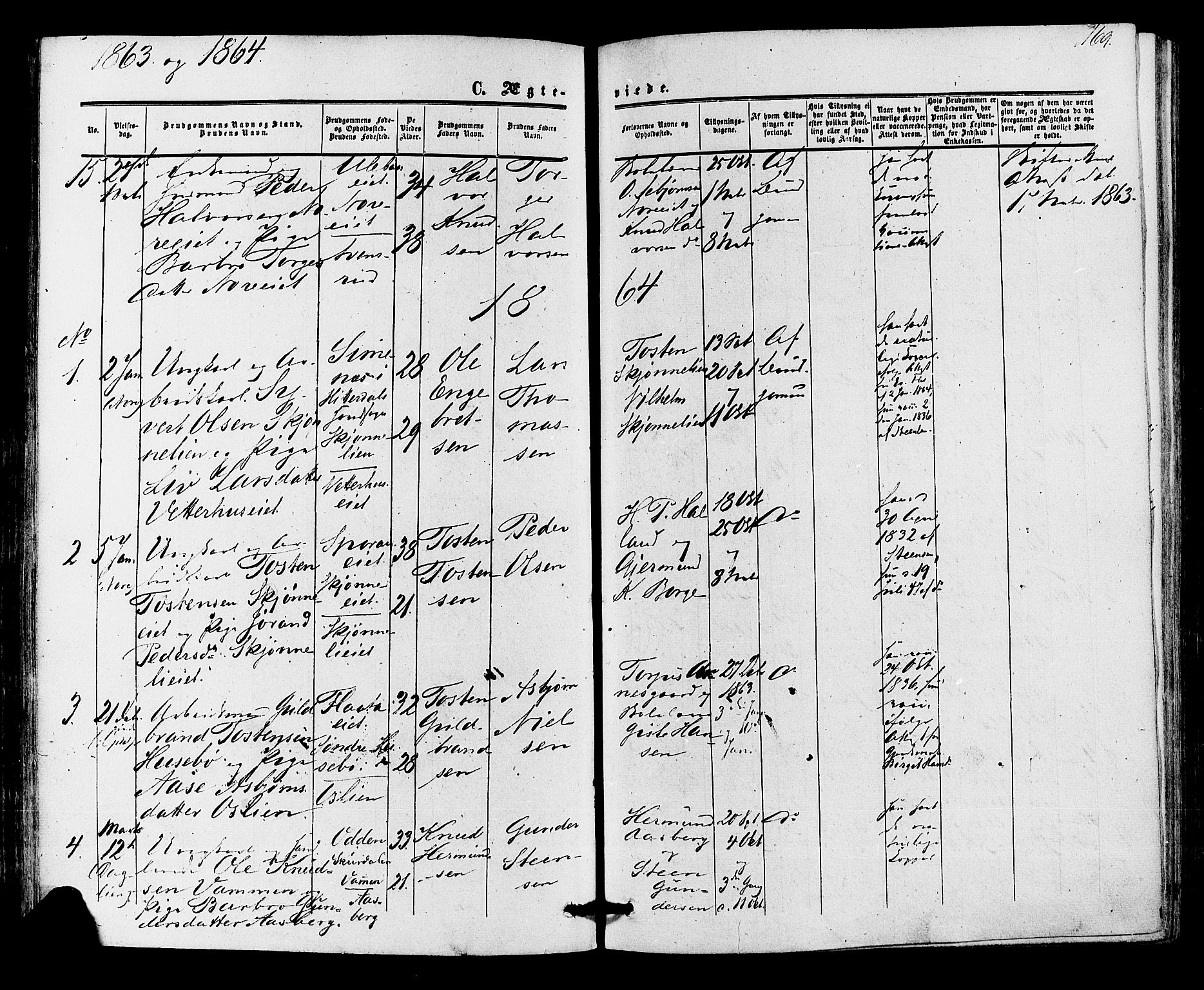 Nore kirkebøker, SAKO/A-238/F/Fa/L0003: Parish register (official) no. I 3, 1858-1866, p. 169