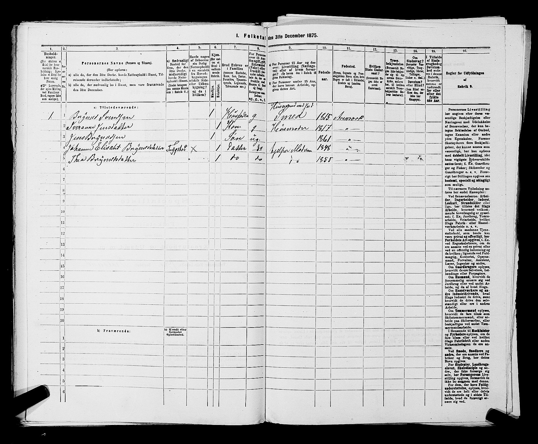 RA, 1875 census for 0118P Aremark, 1875, p. 997