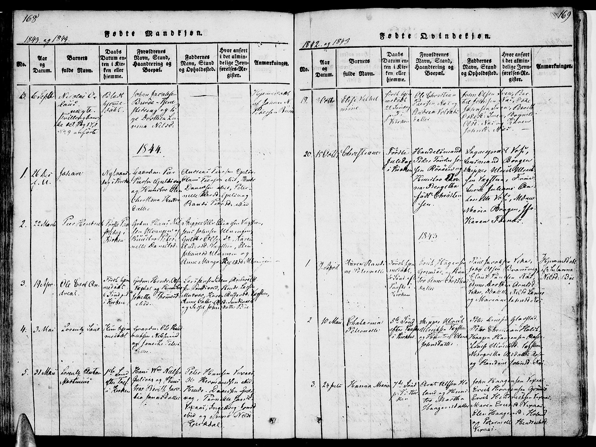 Ministerialprotokoller, klokkerbøker og fødselsregistre - Nordland, SAT/A-1459/816/L0239: Parish register (official) no. 816A05, 1820-1845, p. 168-169