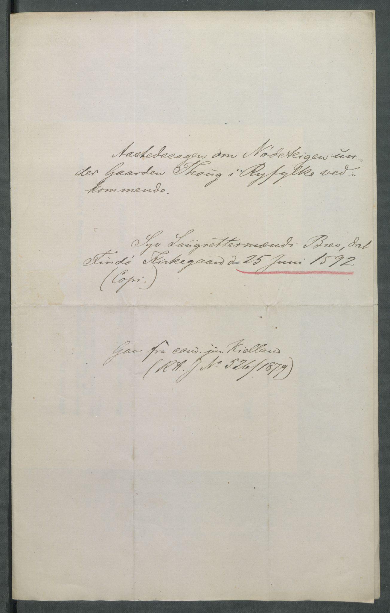 Riksarkivets diplomsamling, RA/EA-5965/F02/L0096: Dokumenter, 1592, p. 43