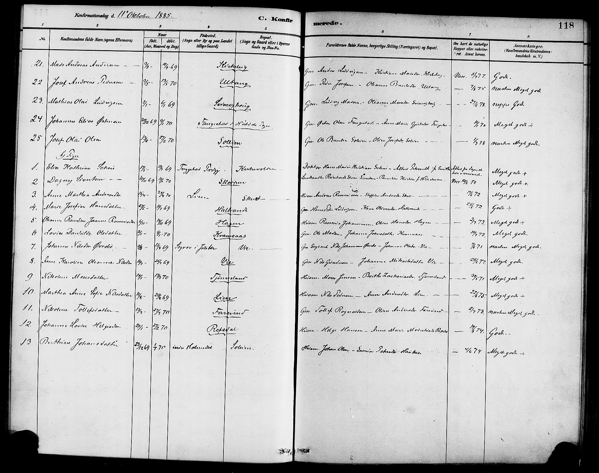 Førde sokneprestembete, SAB/A-79901/H/Haa/Haab/L0001: Parish register (official) no. B 1, 1880-1898, p. 118