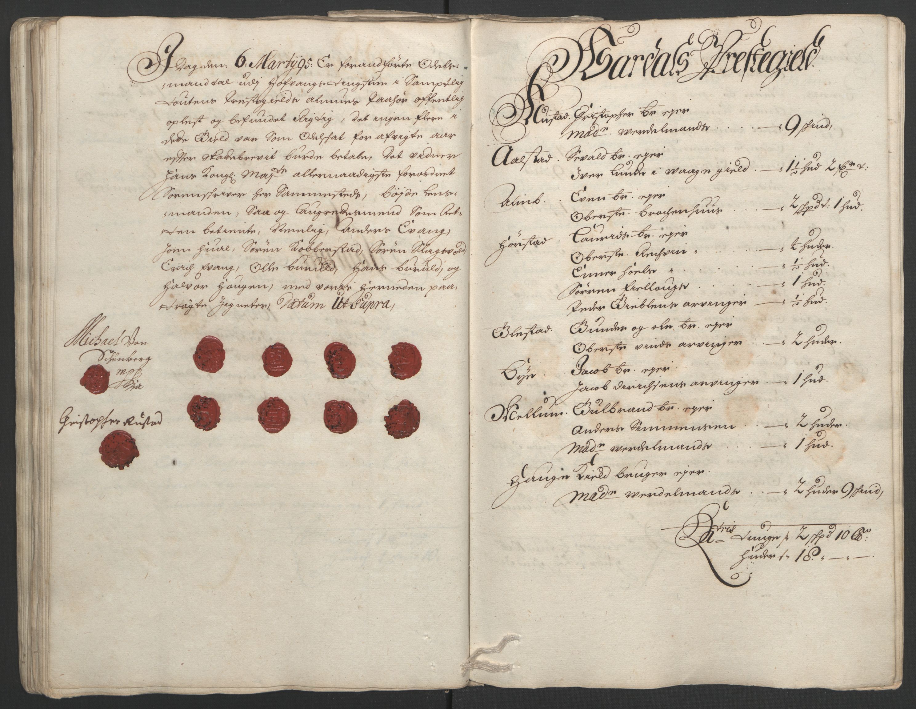 Rentekammeret inntil 1814, Reviderte regnskaper, Fogderegnskap, AV/RA-EA-4092/R18/L1292: Fogderegnskap Hadeland, Toten og Valdres, 1693-1694, p. 331