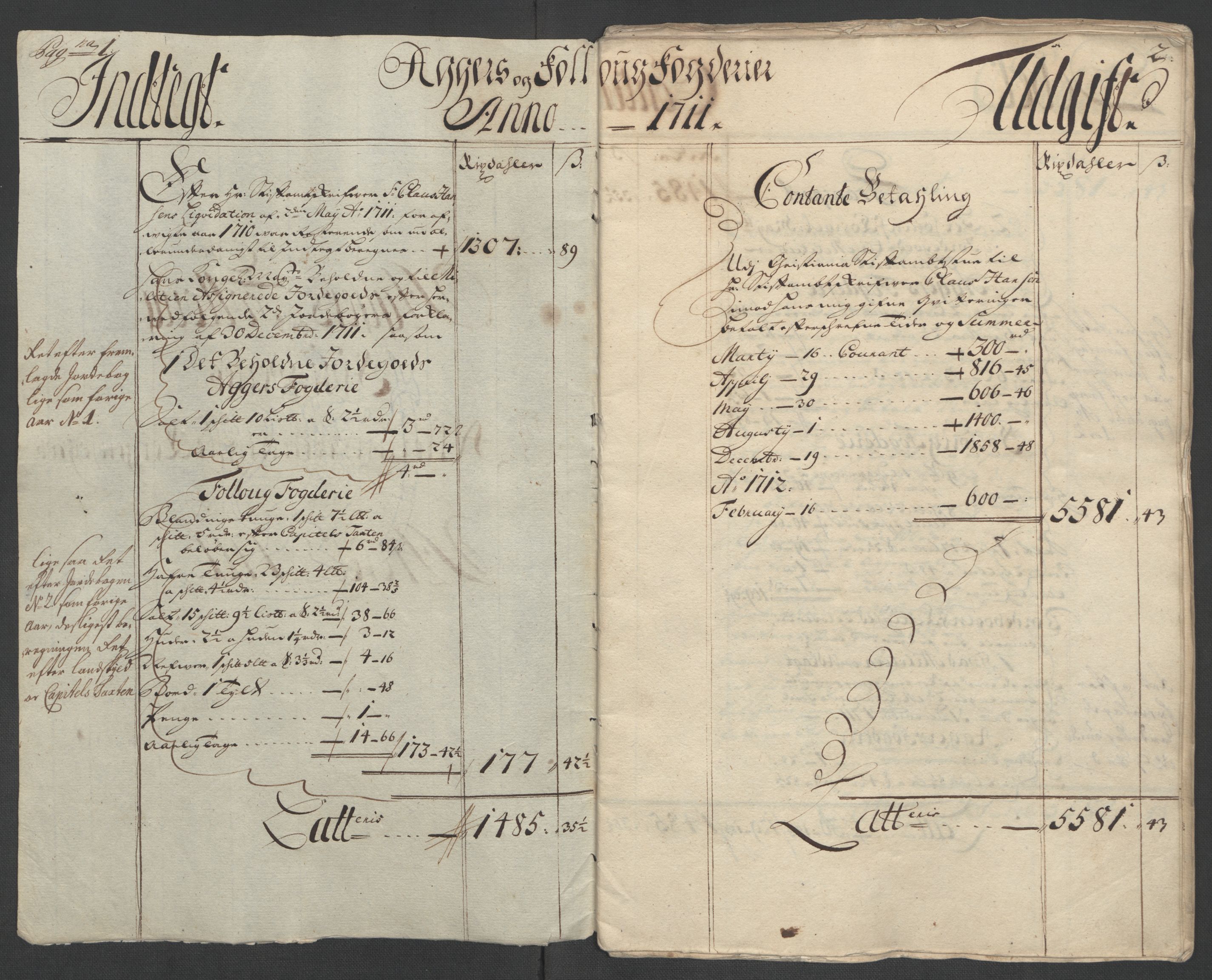 Rentekammeret inntil 1814, Reviderte regnskaper, Fogderegnskap, AV/RA-EA-4092/R10/L0448: Fogderegnskap Aker og Follo, 1710-1711, p. 173