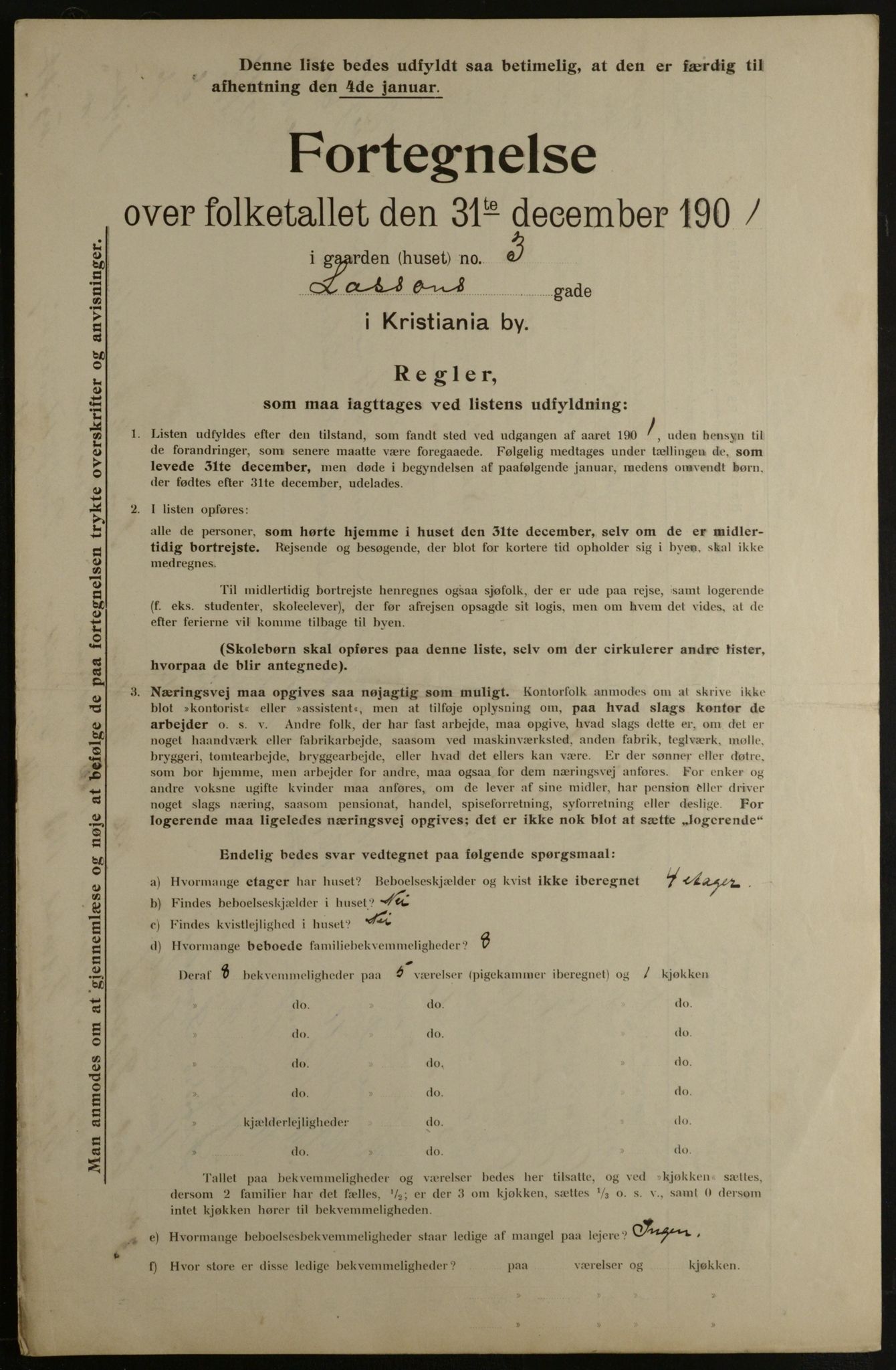 OBA, Municipal Census 1901 for Kristiania, 1901, p. 8845