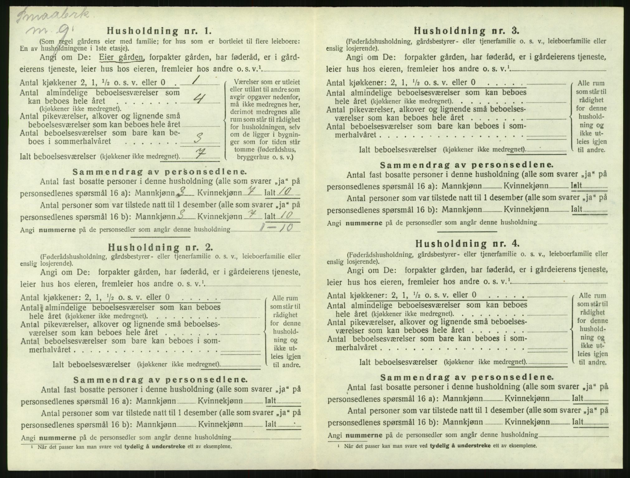 SAT, 1920 census for Tingvoll, 1920, p. 717