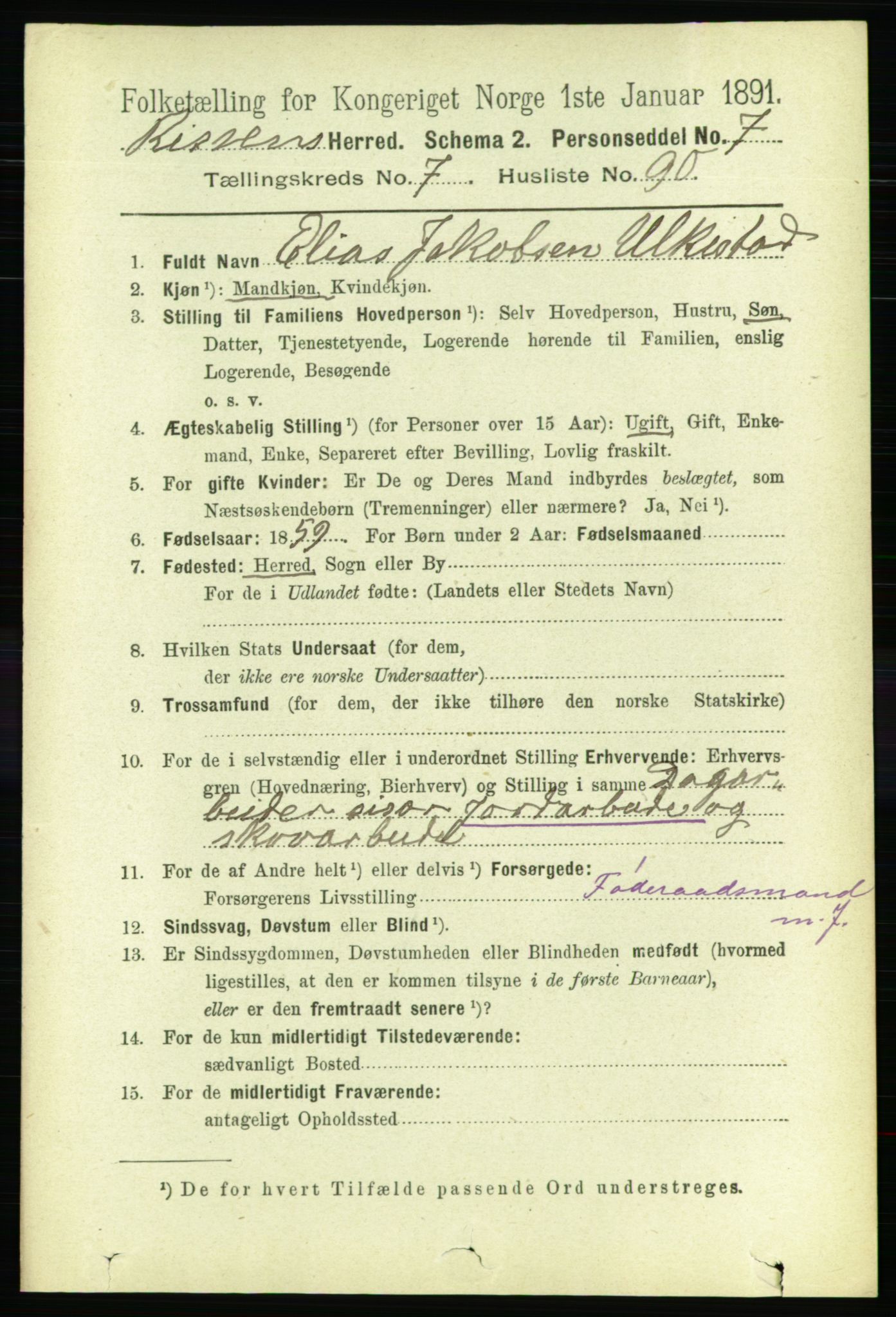 RA, 1891 census for 1624 Rissa, 1891, p. 4557