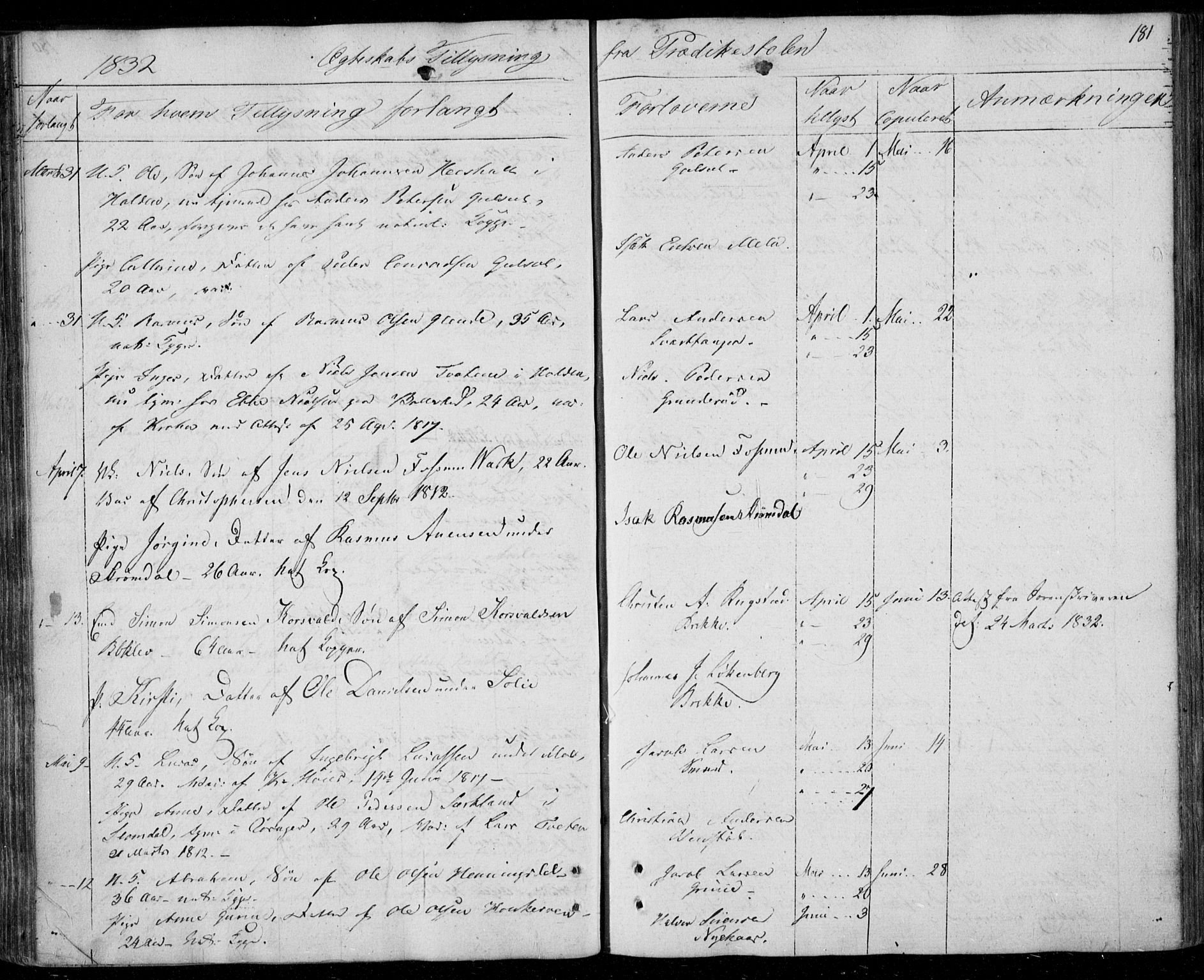 Gjerpen kirkebøker, AV/SAKO-A-265/F/Fa/L0005: Parish register (official) no. I 5, 1823-1829, p. 181