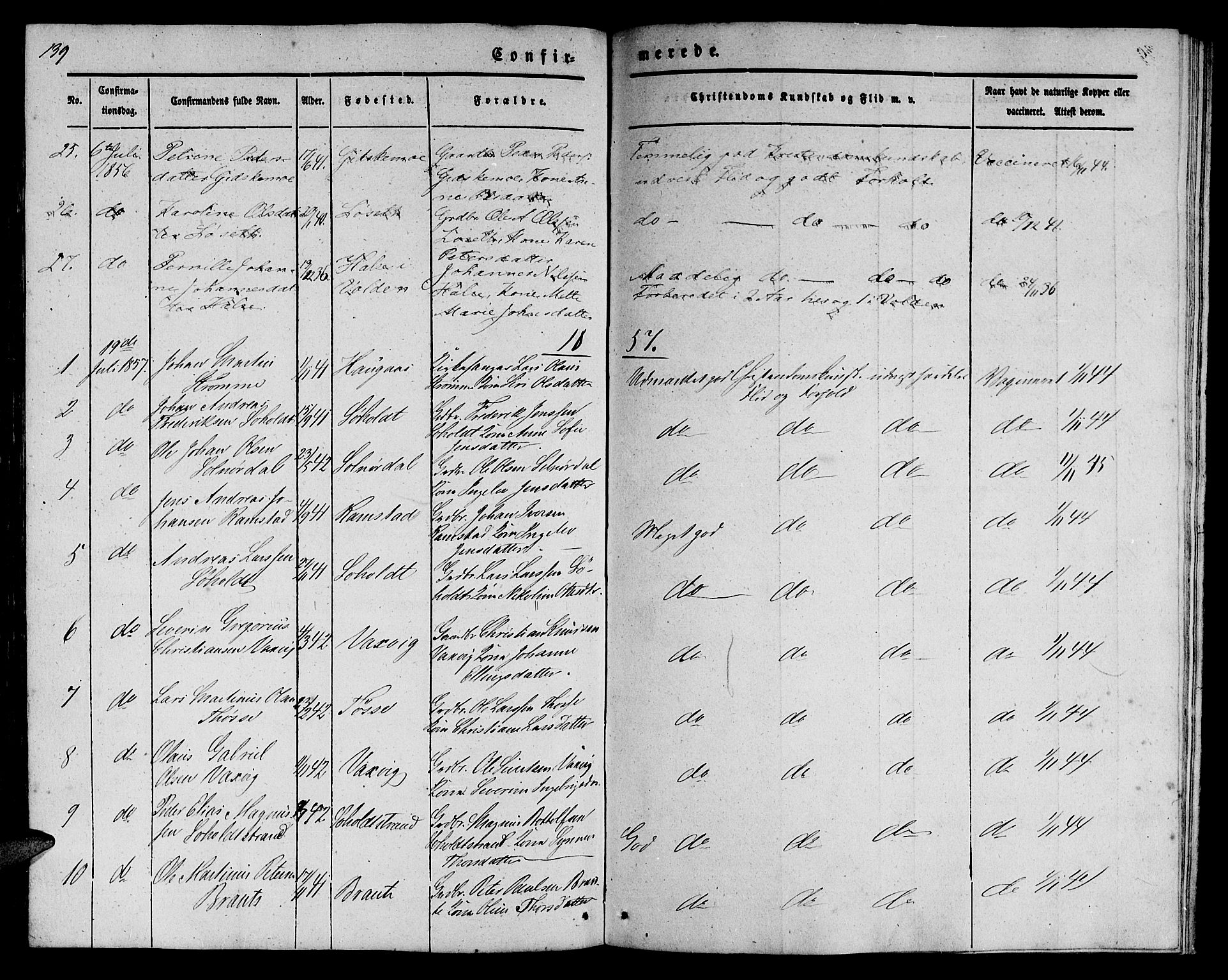 Ministerialprotokoller, klokkerbøker og fødselsregistre - Møre og Romsdal, SAT/A-1454/522/L0324: Parish register (copy) no. 522C03, 1854-1871, p. 139