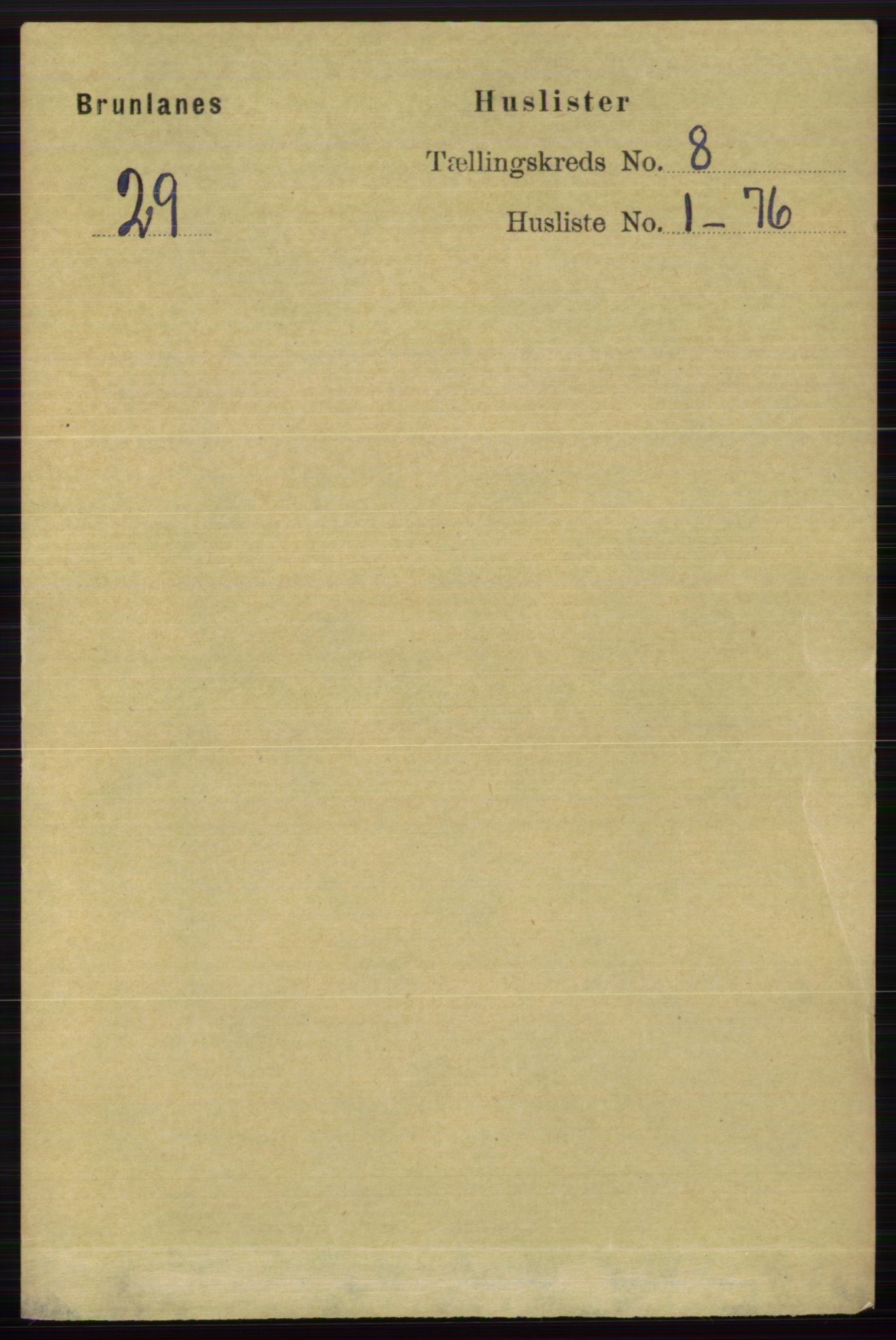 RA, 1891 census for 0726 Brunlanes, 1891, p. 3488