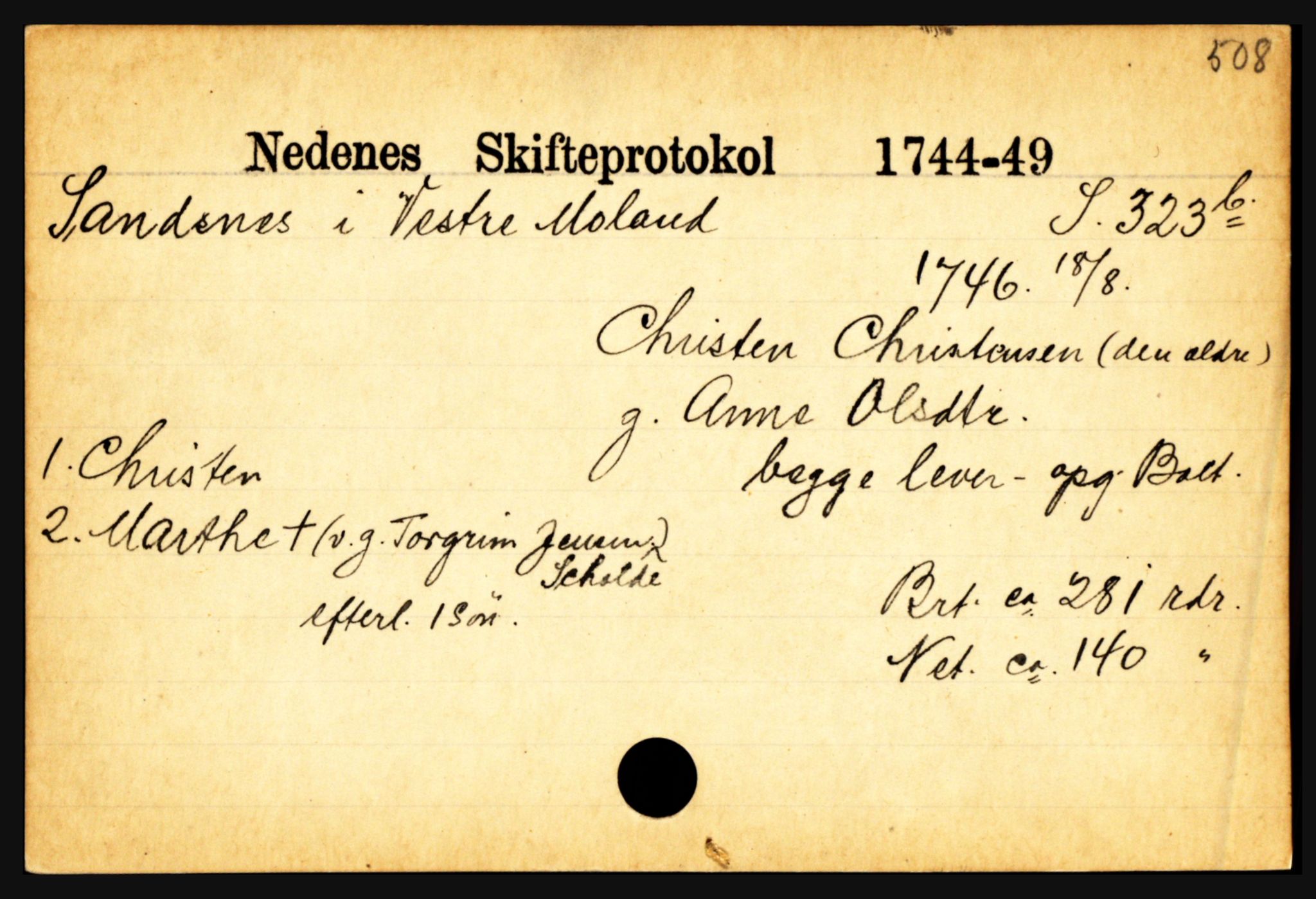 Nedenes sorenskriveri før 1824, AV/SAK-1221-0007/H, p. 25419