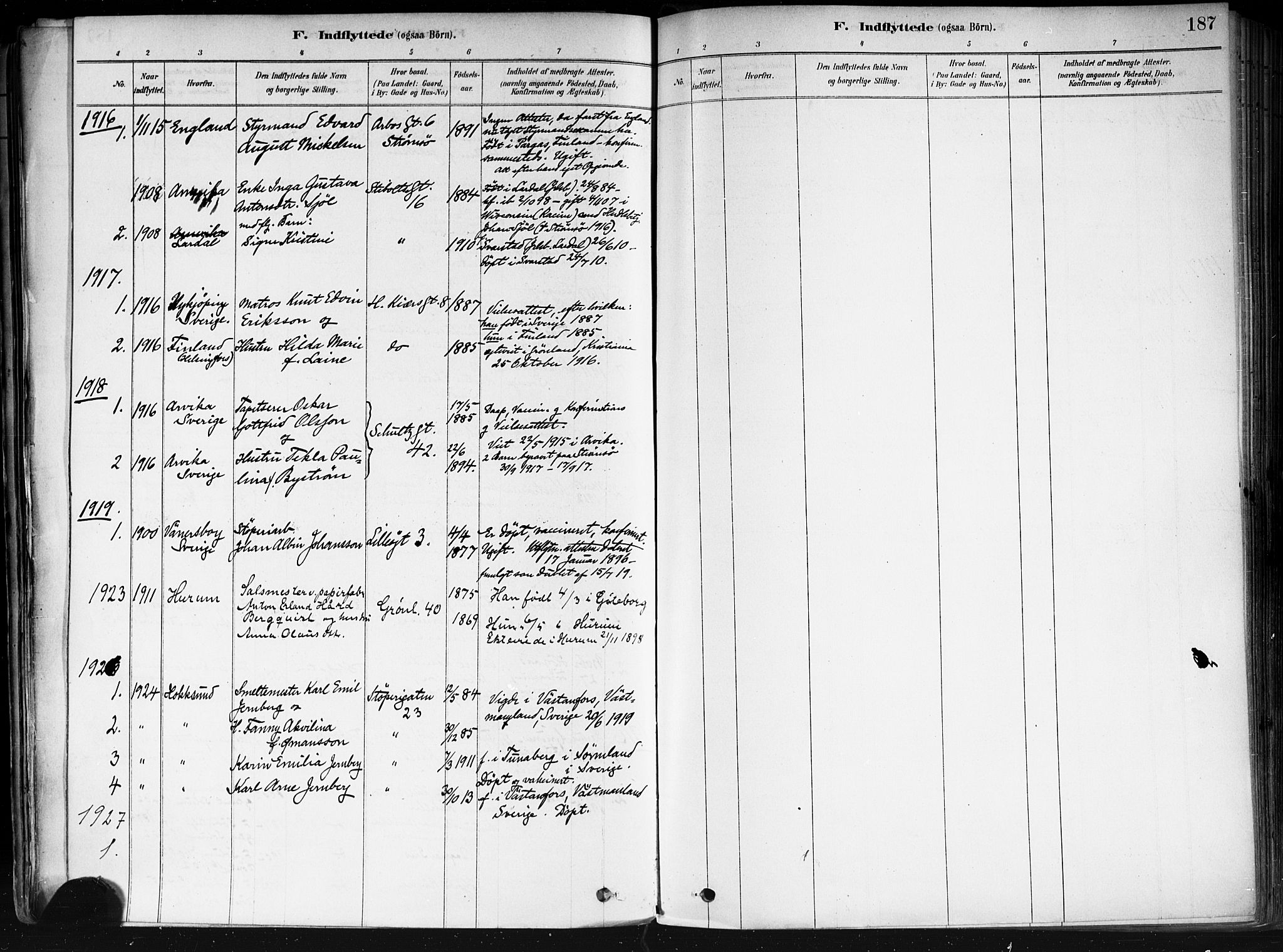 Strømsø kirkebøker, AV/SAKO-A-246/F/Fa/L0022: Parish register (official) no. I 22, 1879-1899, p. 187