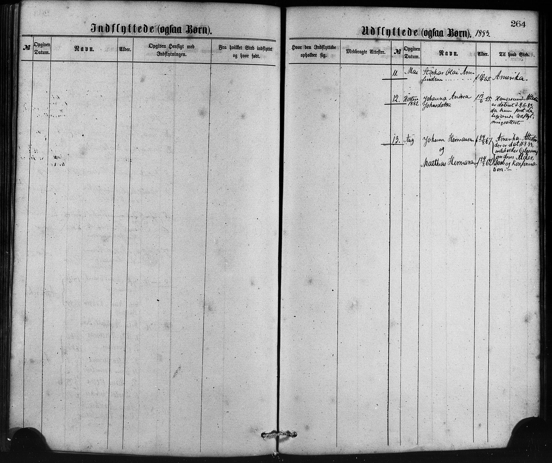 Sveio Sokneprestembete, AV/SAB-A-78501/H/Haa: Parish register (official) no. B 1, 1870-1883, p. 264