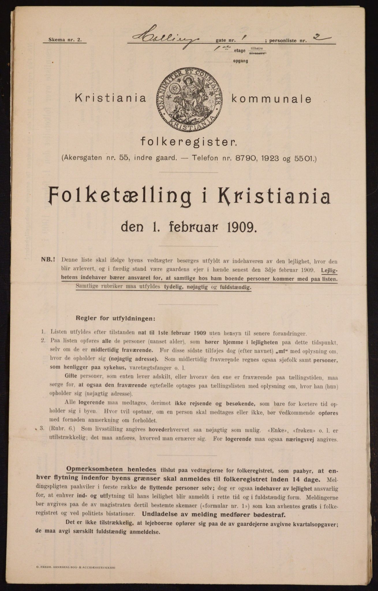 OBA, Municipal Census 1909 for Kristiania, 1909, p. 30895