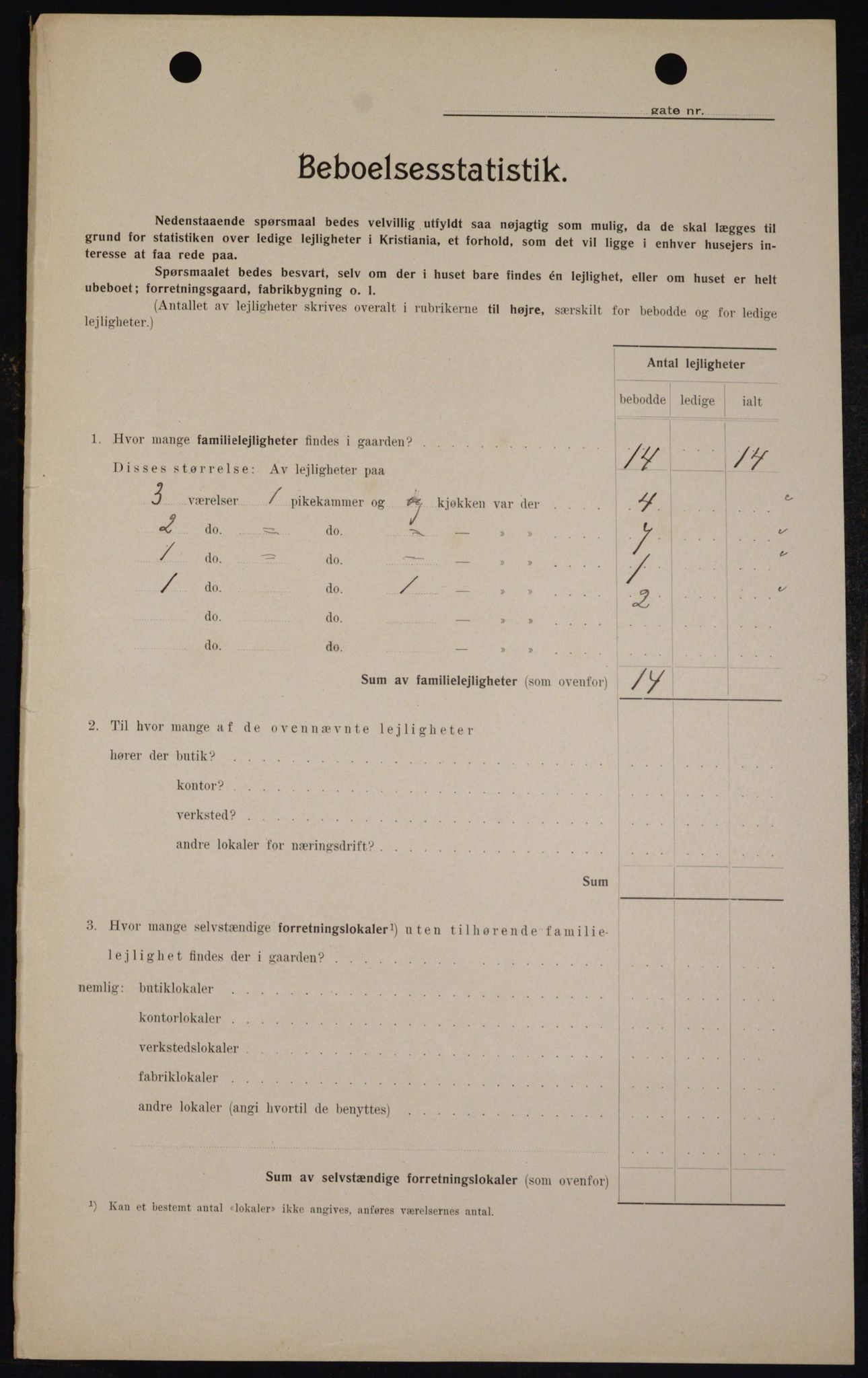 OBA, Municipal Census 1909 for Kristiania, 1909, p. 43055
