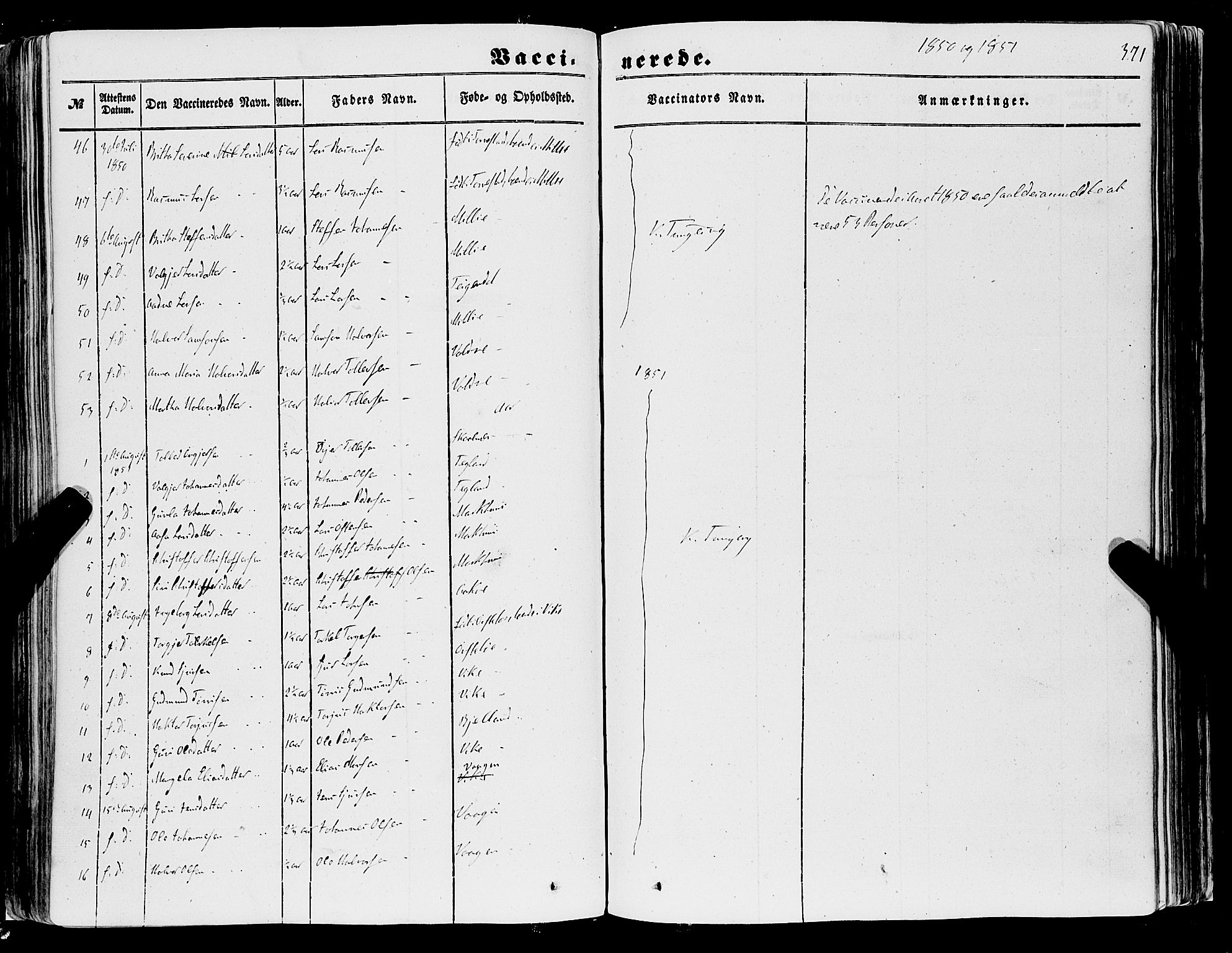 Skånevik sokneprestembete, SAB/A-77801/H/Haa: Parish register (official) no. A 5II, 1848-1869, p. 371