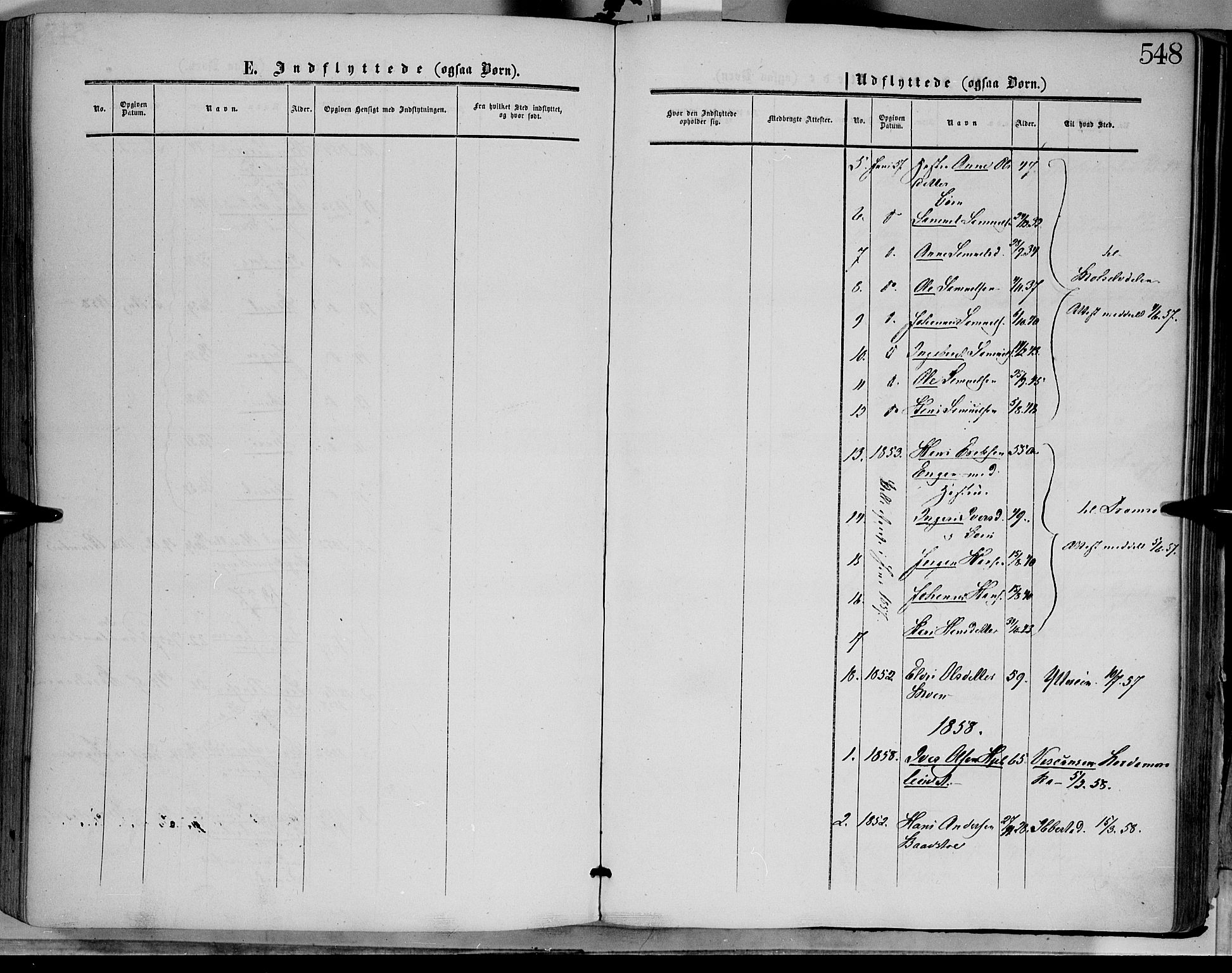 Dovre prestekontor, SAH/PREST-066/H/Ha/Haa/L0001: Parish register (official) no. 1, 1854-1878, p. 548