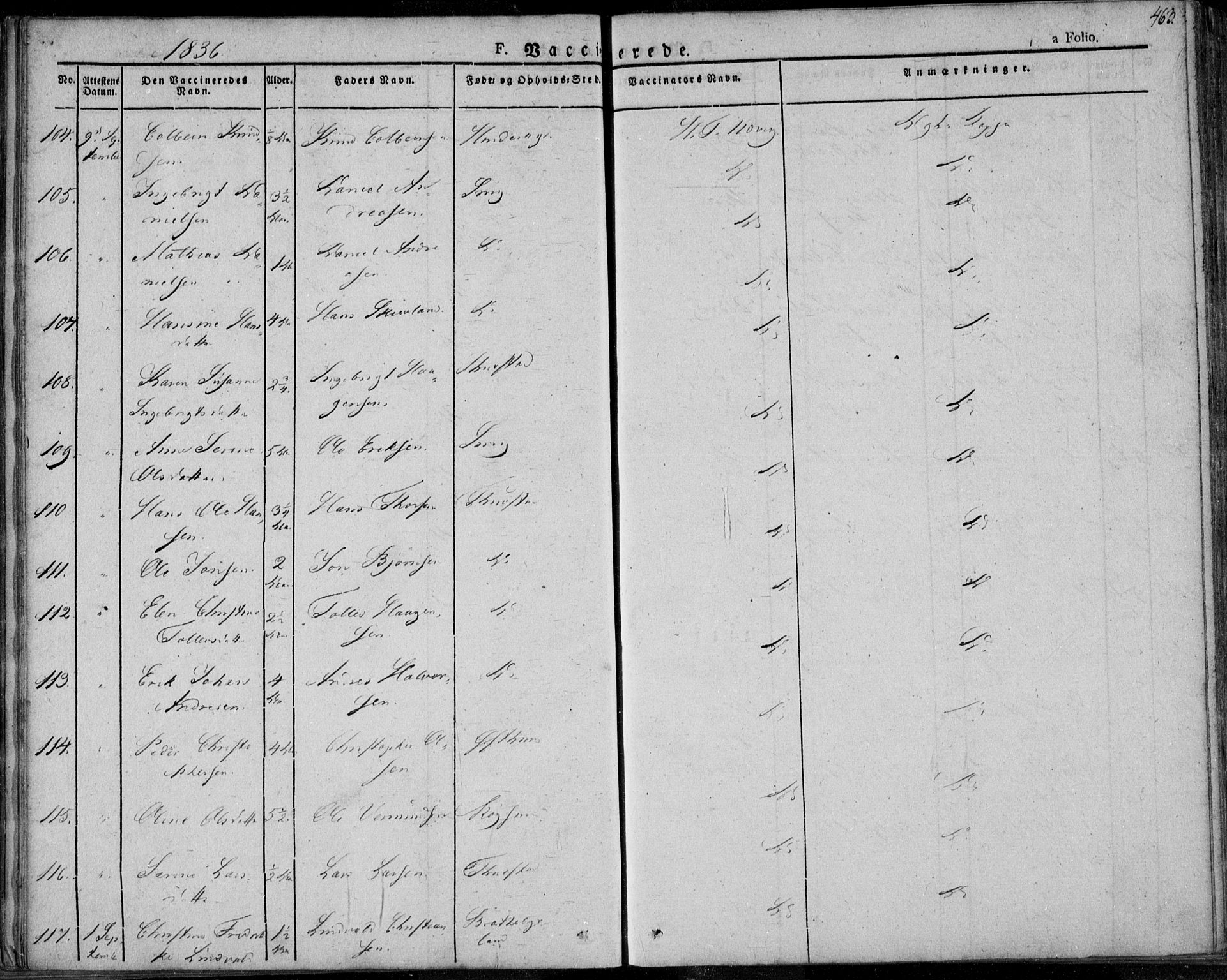 Avaldsnes sokneprestkontor, AV/SAST-A -101851/H/Ha/Haa/L0005: Parish register (official) no. A 5.2, 1825-1841, p. 463