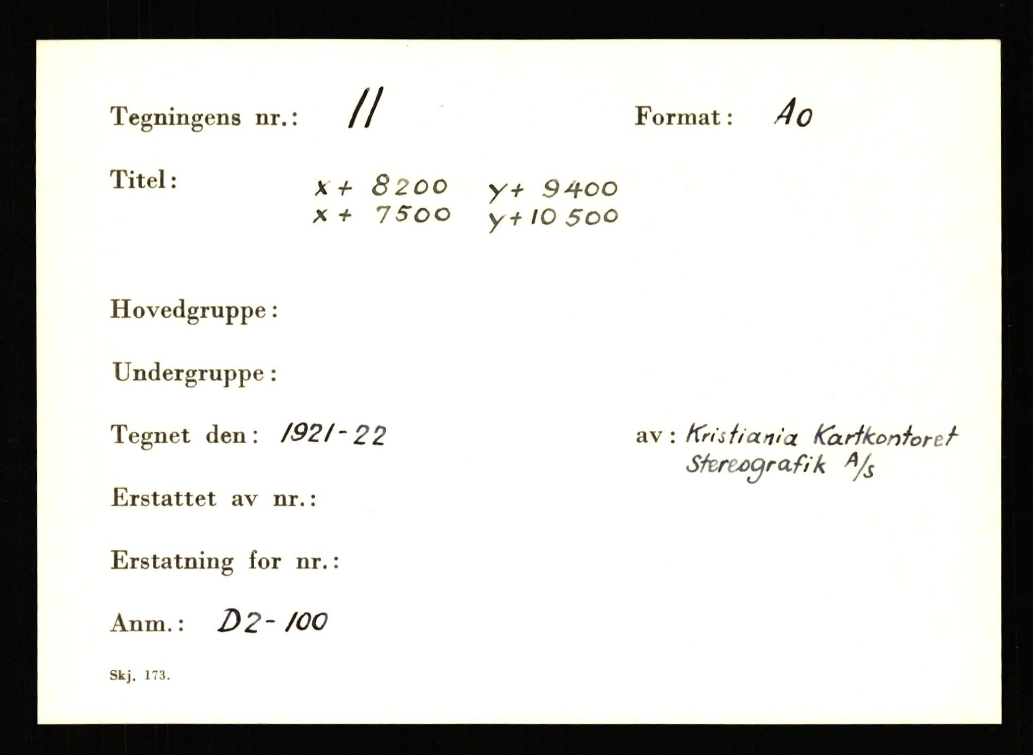 Kings Bay Kull Comp. A/S, AV/SATØ-P-0072/T/Ta/L0606: Kartotek over kart og tegninger, registrert etter nummer og etter emne, 1913-1974, p. 12