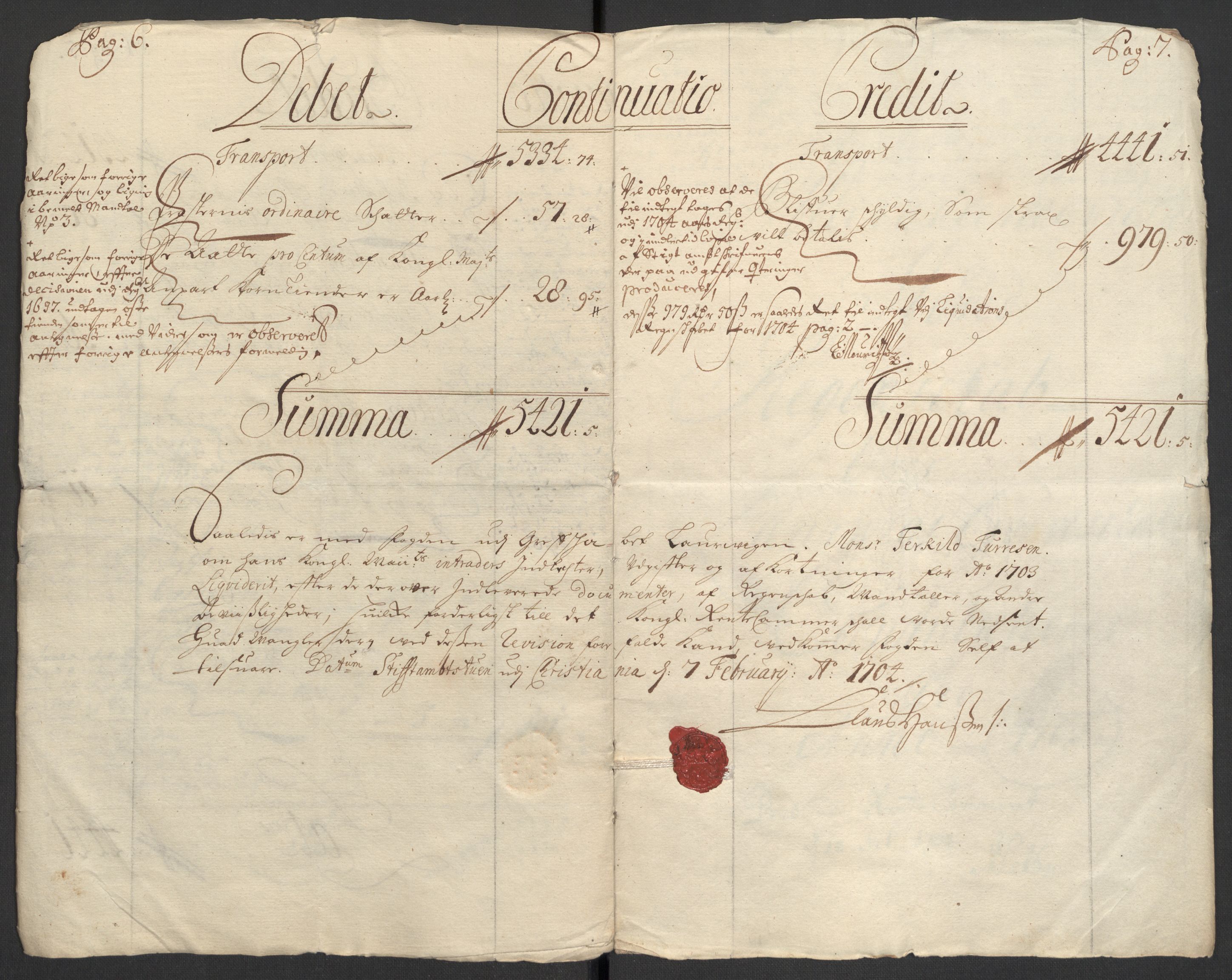 Rentekammeret inntil 1814, Reviderte regnskaper, Fogderegnskap, AV/RA-EA-4092/R33/L1977: Fogderegnskap Larvik grevskap, 1702-1703, p. 84