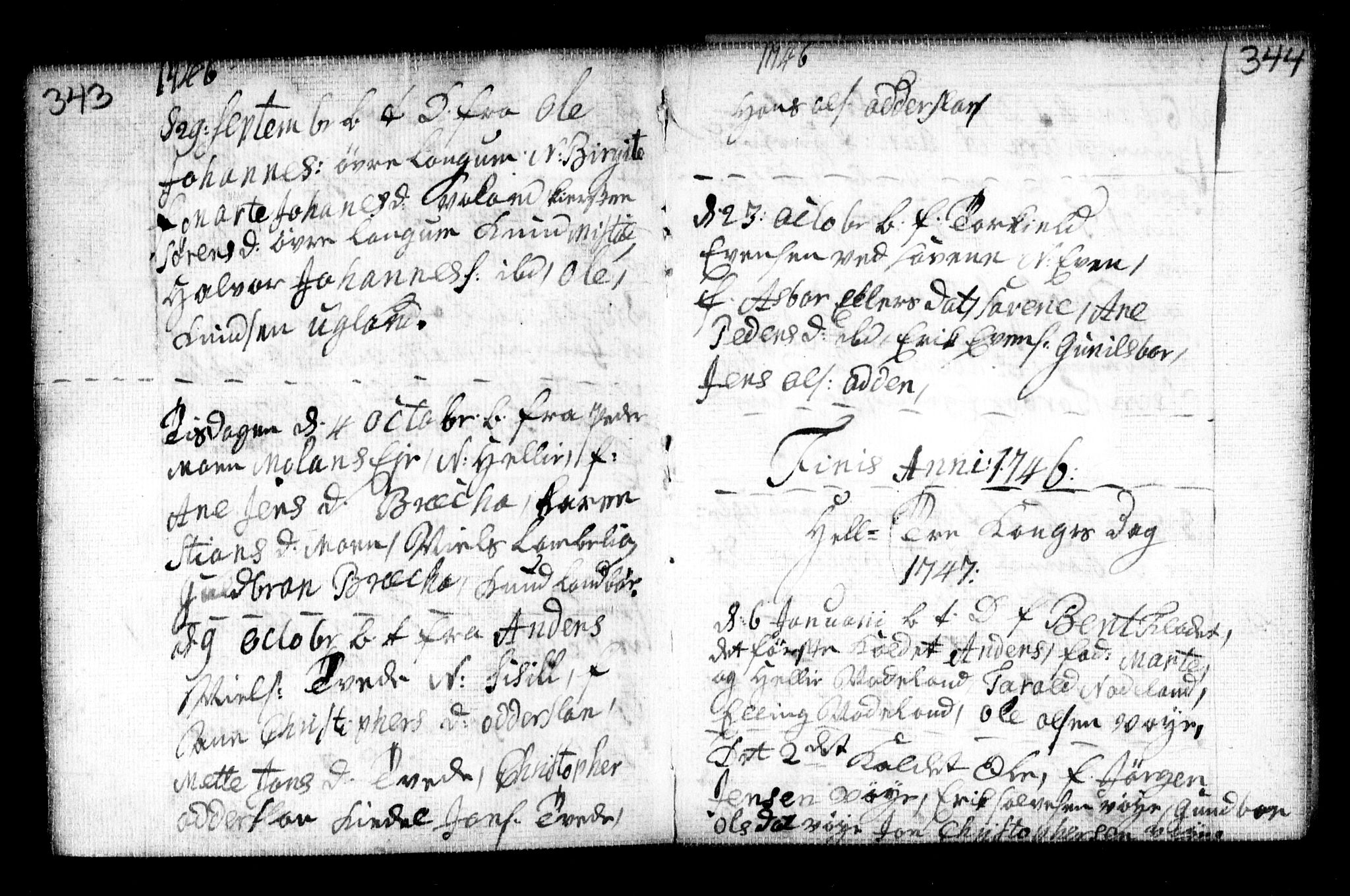 Holt sokneprestkontor, AV/SAK-1111-0021/F/Fa/L0002: Parish register (official) no. A 2, 1739-1753, p. 343-344