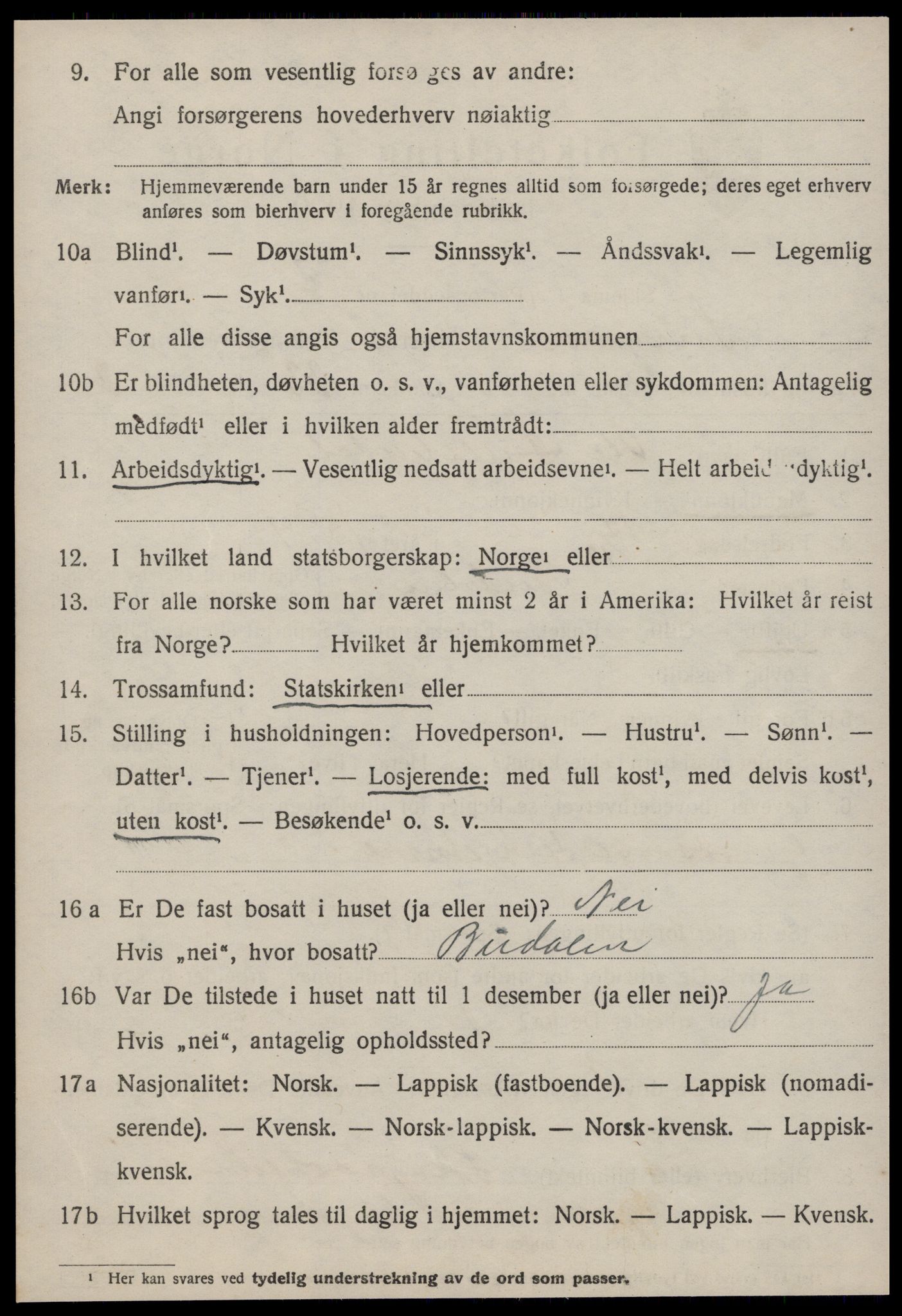 SAT, 1920 census for Singsås, 1920, p. 1120