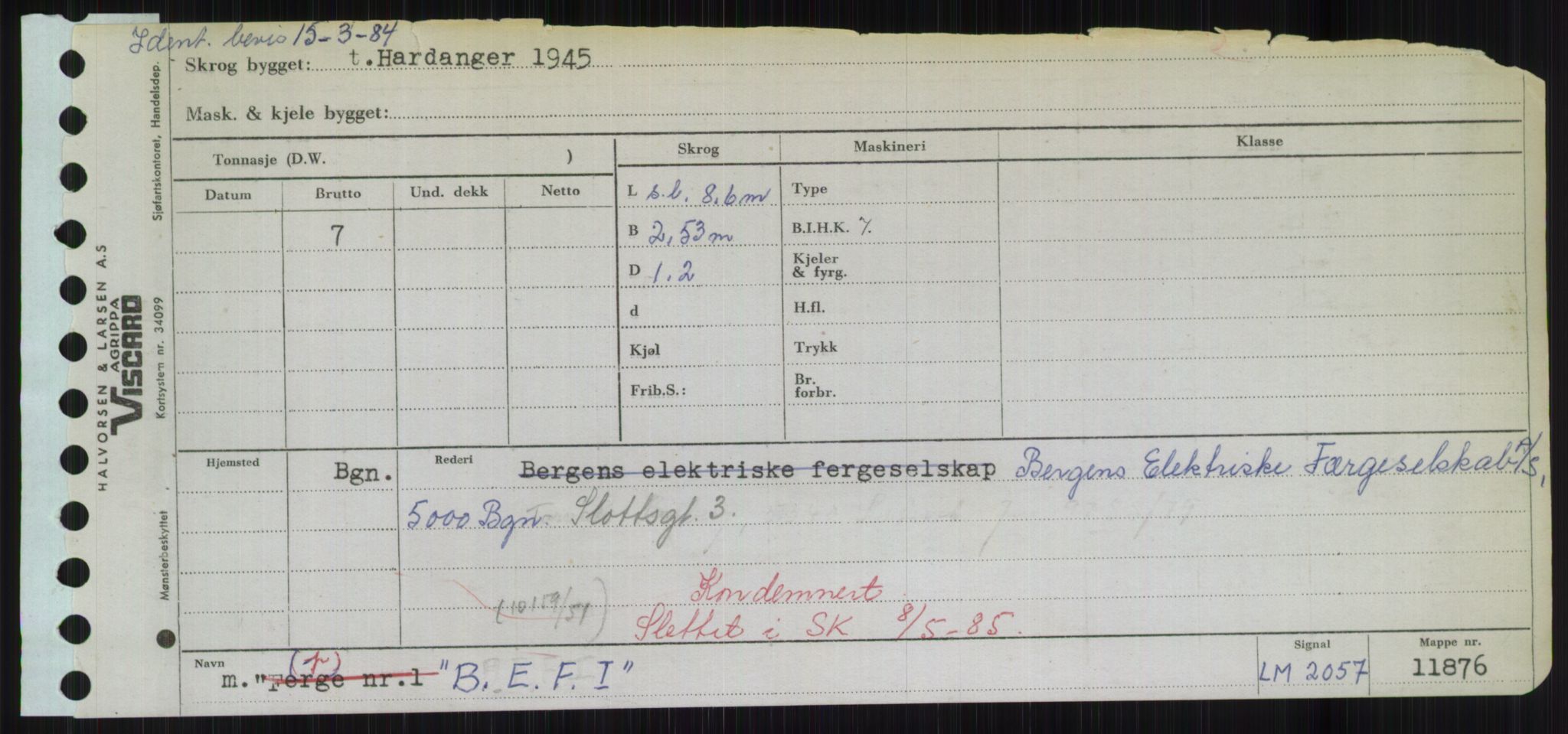 Sjøfartsdirektoratet med forløpere, Skipsmålingen, AV/RA-S-1627/H/Hd/L0003: Fartøy, B-Bev, p. 15
