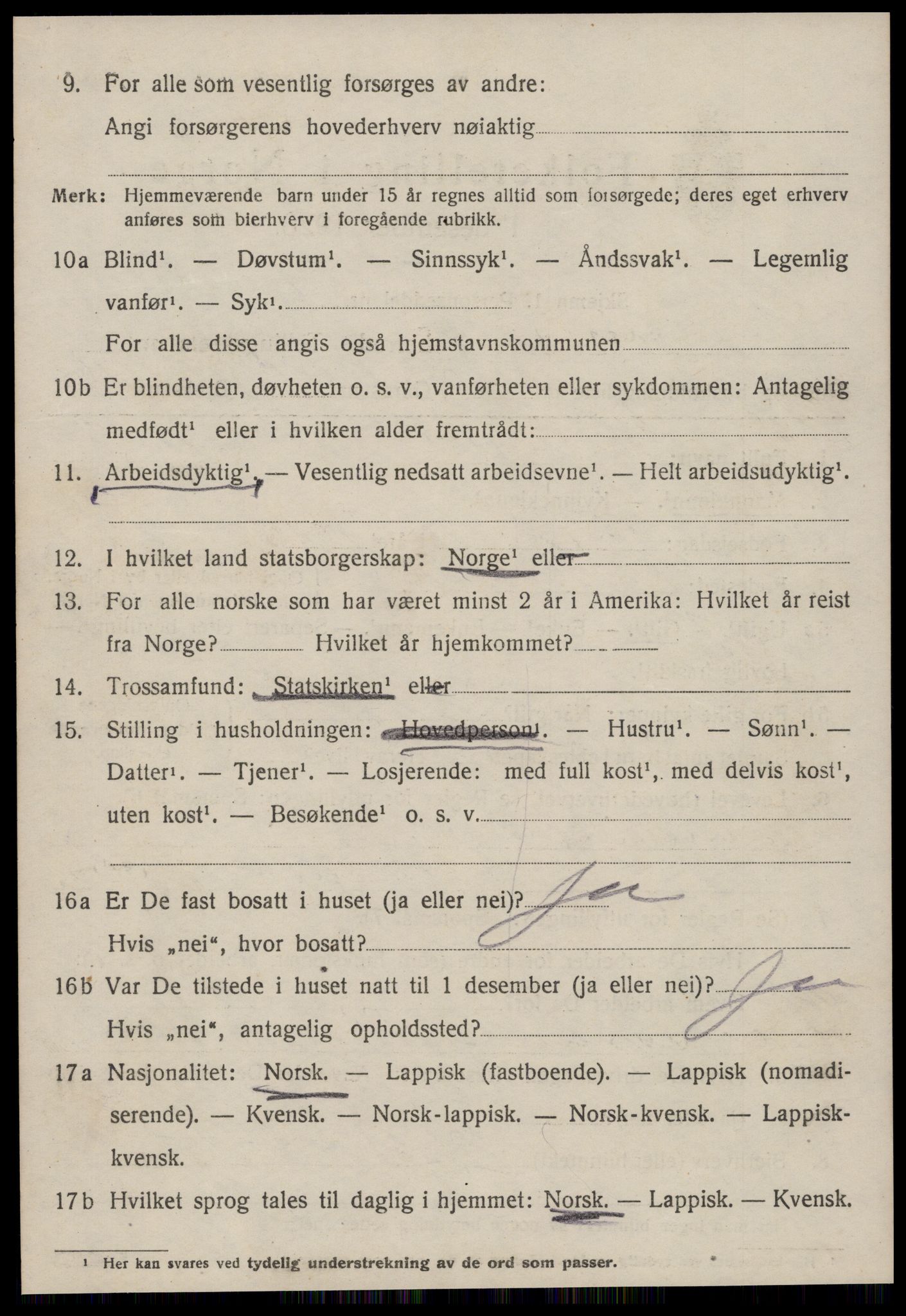 SAT, 1920 census for Jøssund, 1920, p. 2163
