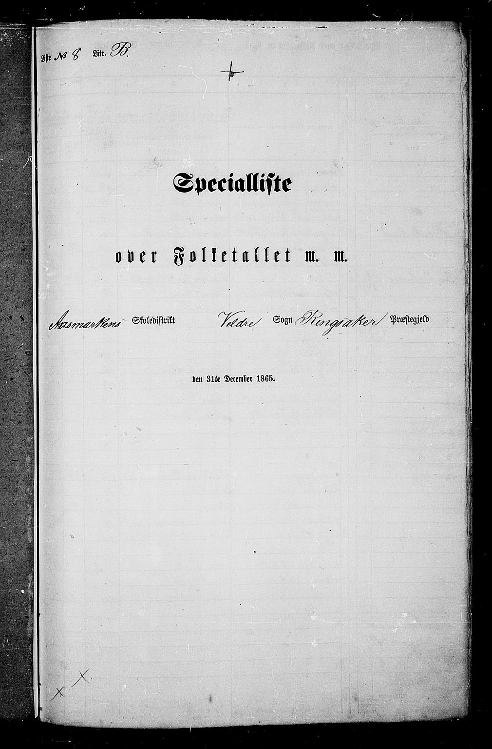 RA, 1865 census for Ringsaker, 1865, p. 221