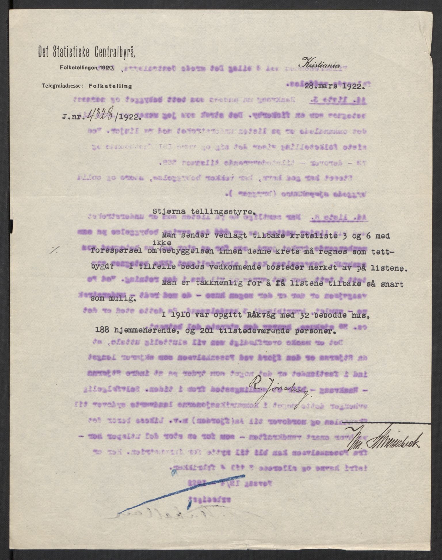 SAT, 1920 census for Stjørna, 1920, p. 3