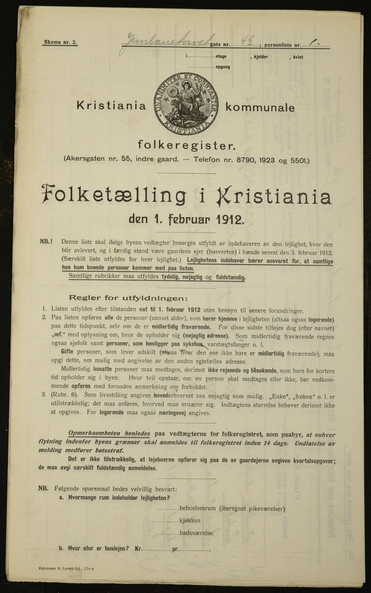 OBA, Municipal Census 1912 for Kristiania, 1912, p. 47246