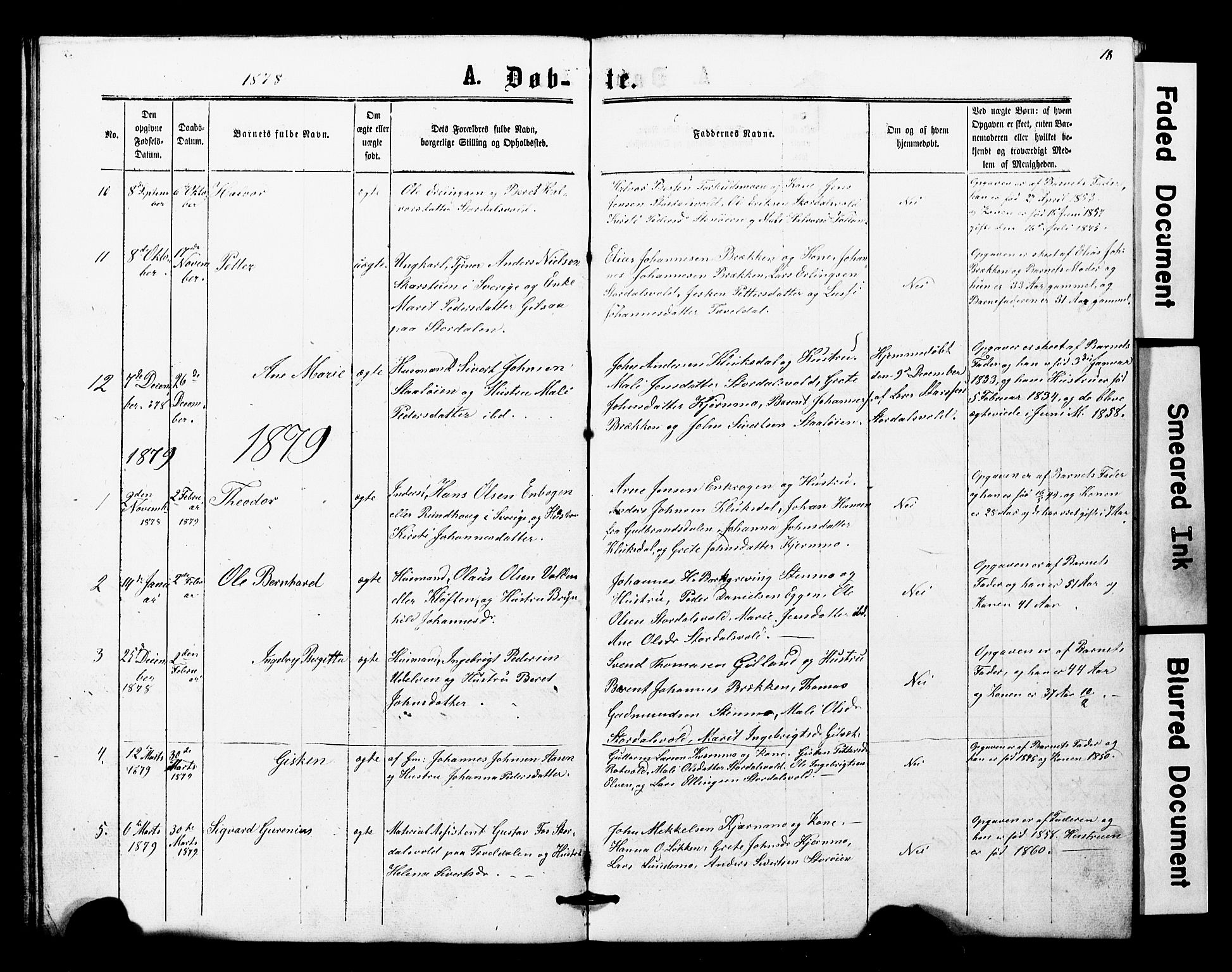 Ministerialprotokoller, klokkerbøker og fødselsregistre - Nord-Trøndelag, SAT/A-1458/707/L0052: Parish register (copy) no. 707C01, 1864-1897, p. 18