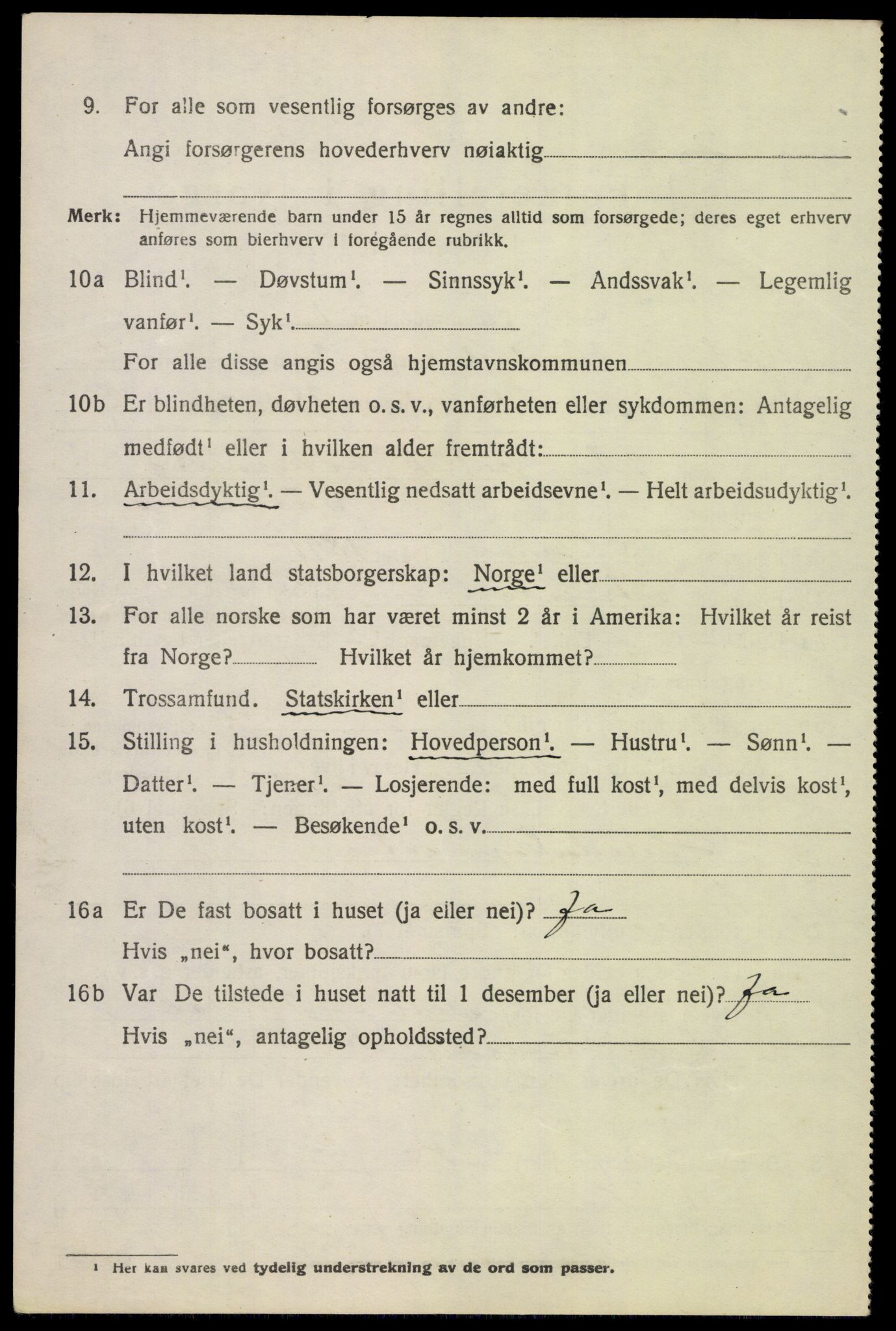 SAH, 1920 census for Heidal, 1920, p. 925