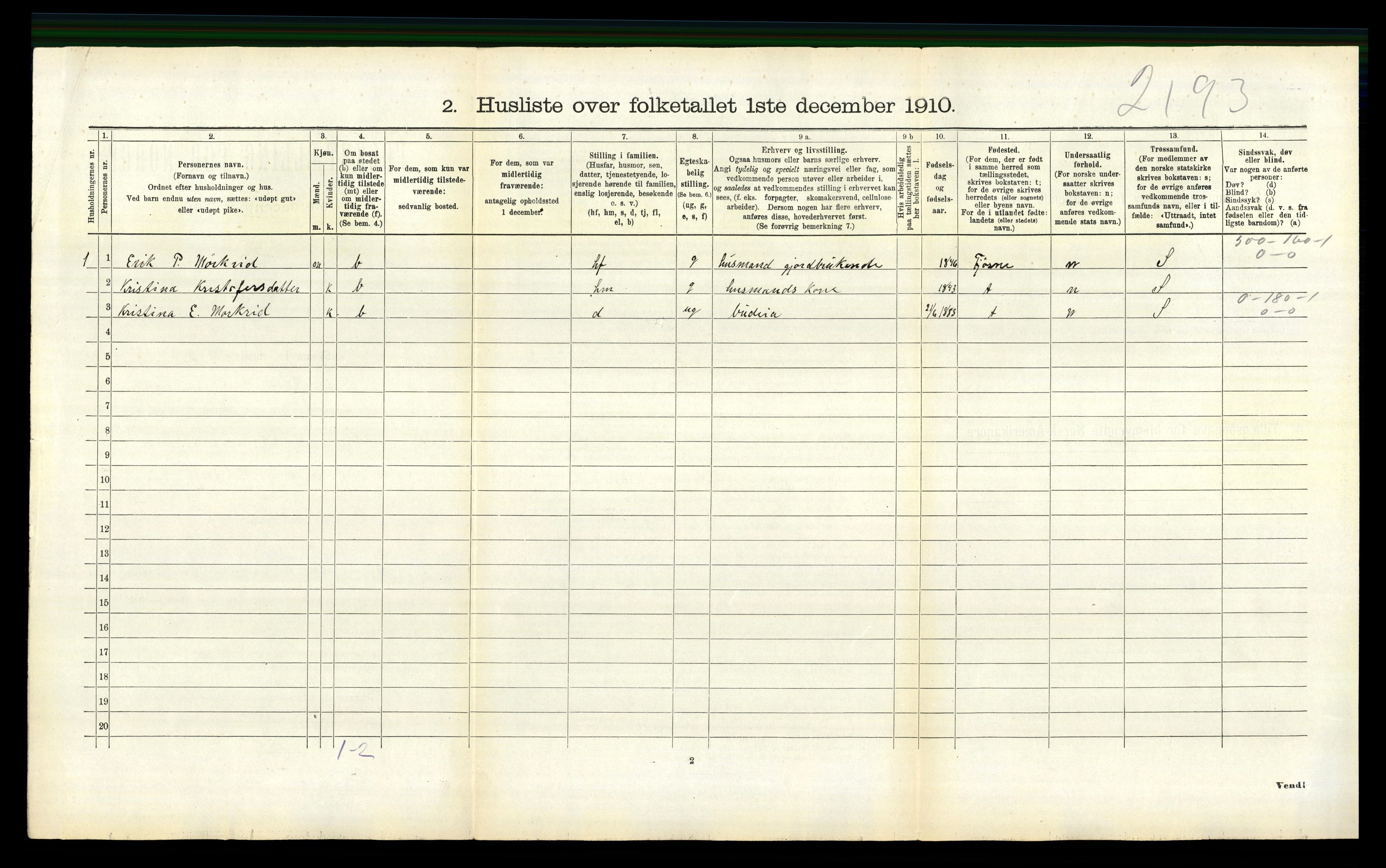 RA, 1910 census for Luster, 1910, p. 390