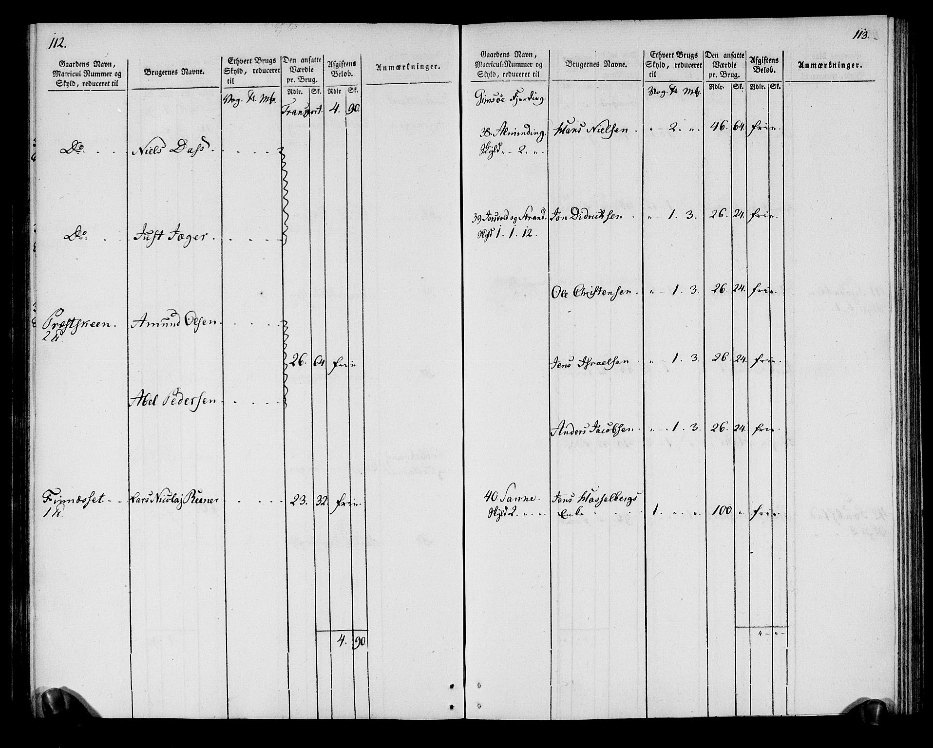 Rentekammeret inntil 1814, Realistisk ordnet avdeling, RA/EA-4070/N/Ne/Nea/L0164: Vesterålen, Andenes og Lofoten fogderi. Oppebørselsregister, 1803, p. 59