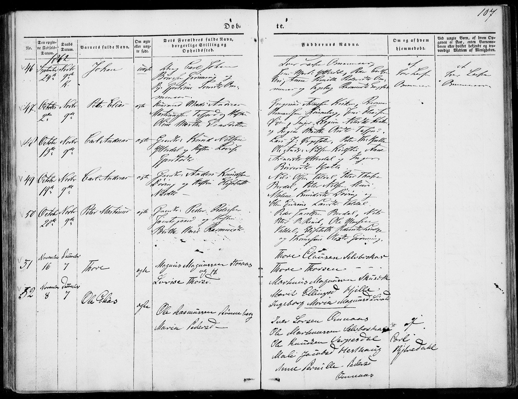 Ministerialprotokoller, klokkerbøker og fødselsregistre - Møre og Romsdal, SAT/A-1454/519/L0249: Parish register (official) no. 519A08, 1846-1868, p. 107