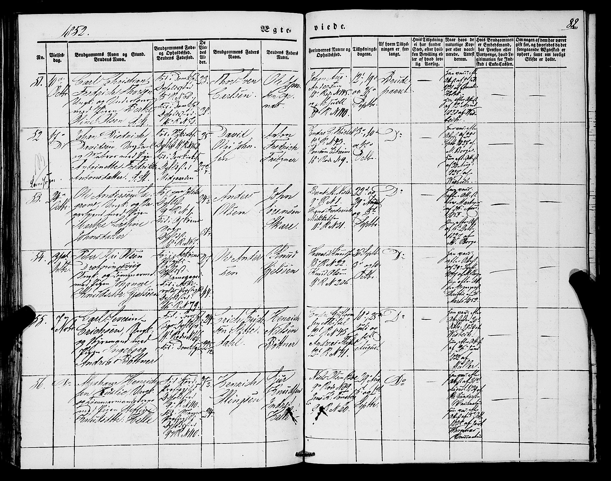 Domkirken sokneprestembete, AV/SAB-A-74801/H/Haa/L0033: Parish register (official) no. D 1, 1841-1853, p. 82