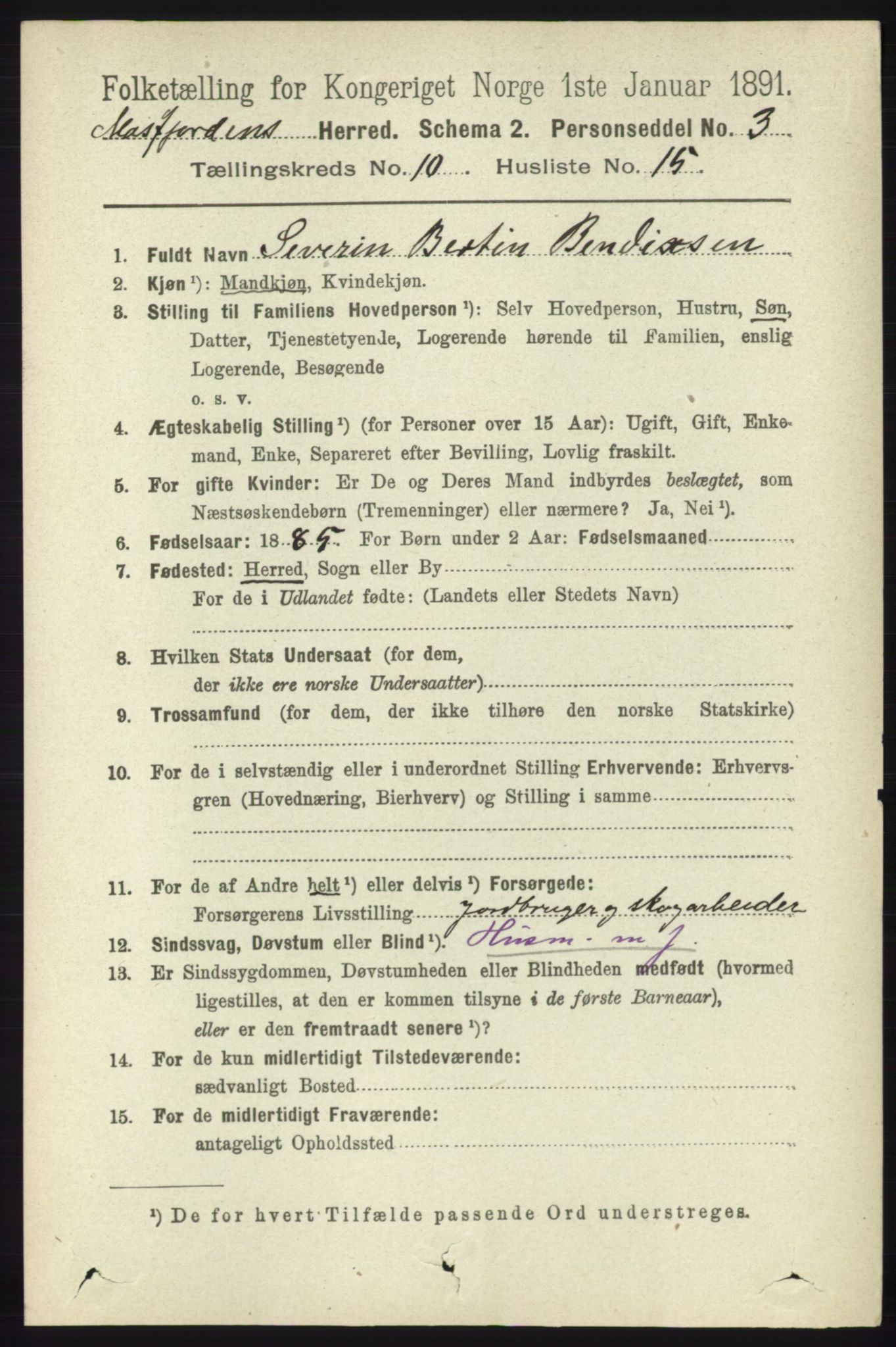 RA, 1891 census for 1266 Masfjorden, 1891, p. 2125