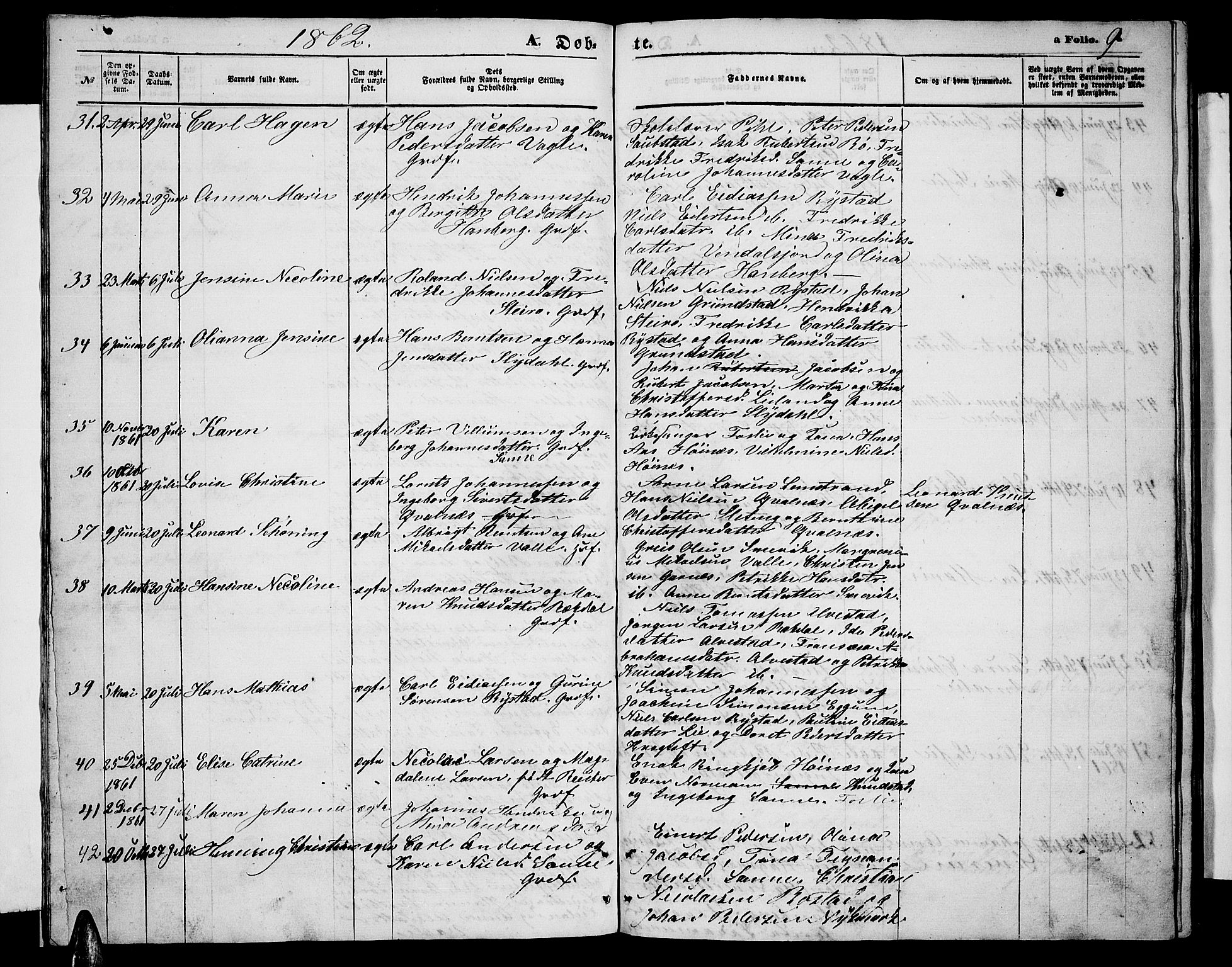 Ministerialprotokoller, klokkerbøker og fødselsregistre - Nordland, AV/SAT-A-1459/880/L1140: Parish register (copy) no. 880C02, 1861-1875, p. 9